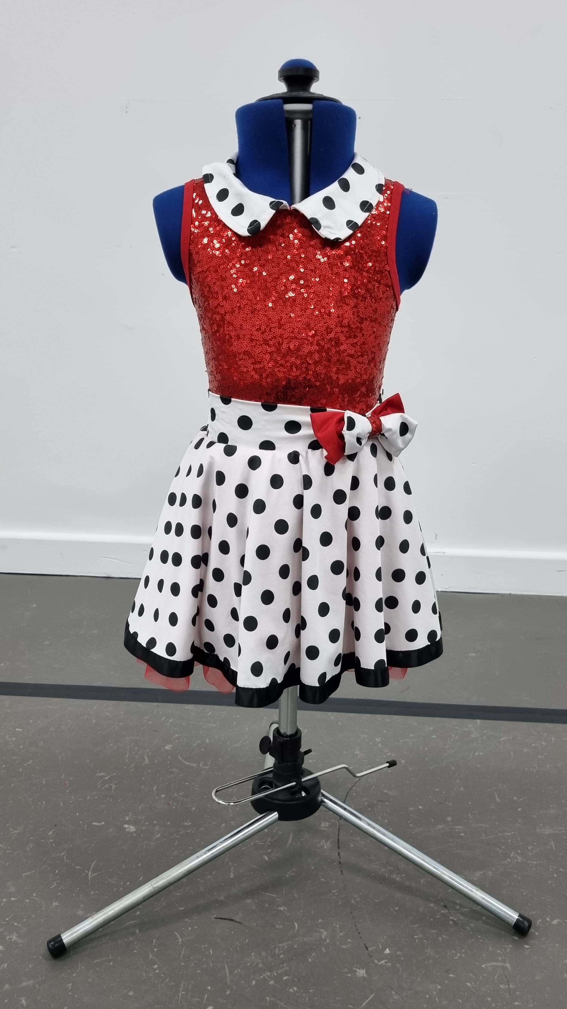 1st Position Red Polka Dot Dress - Image 1