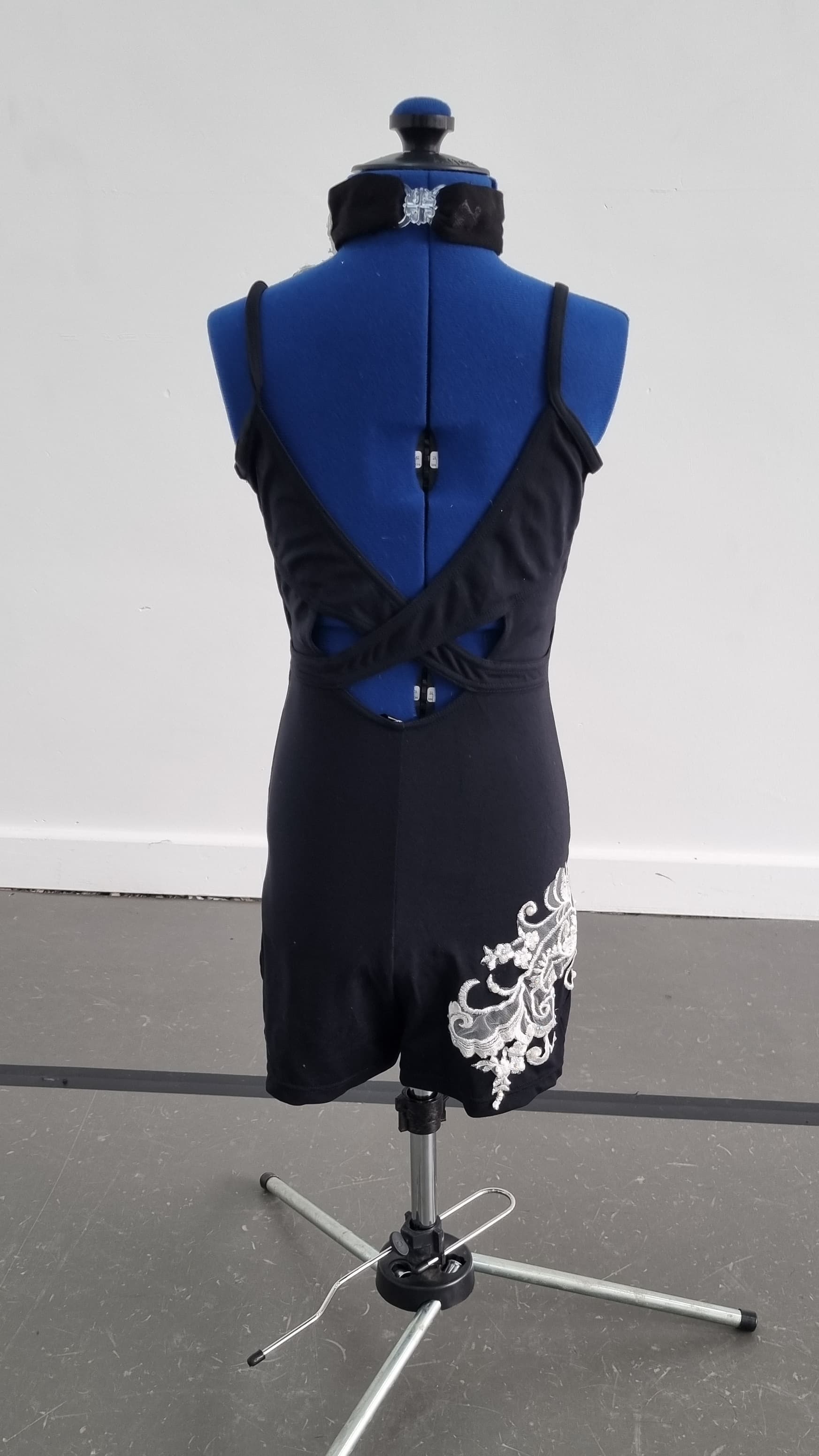 Black Unitard with White Embelishment thumbnail 2