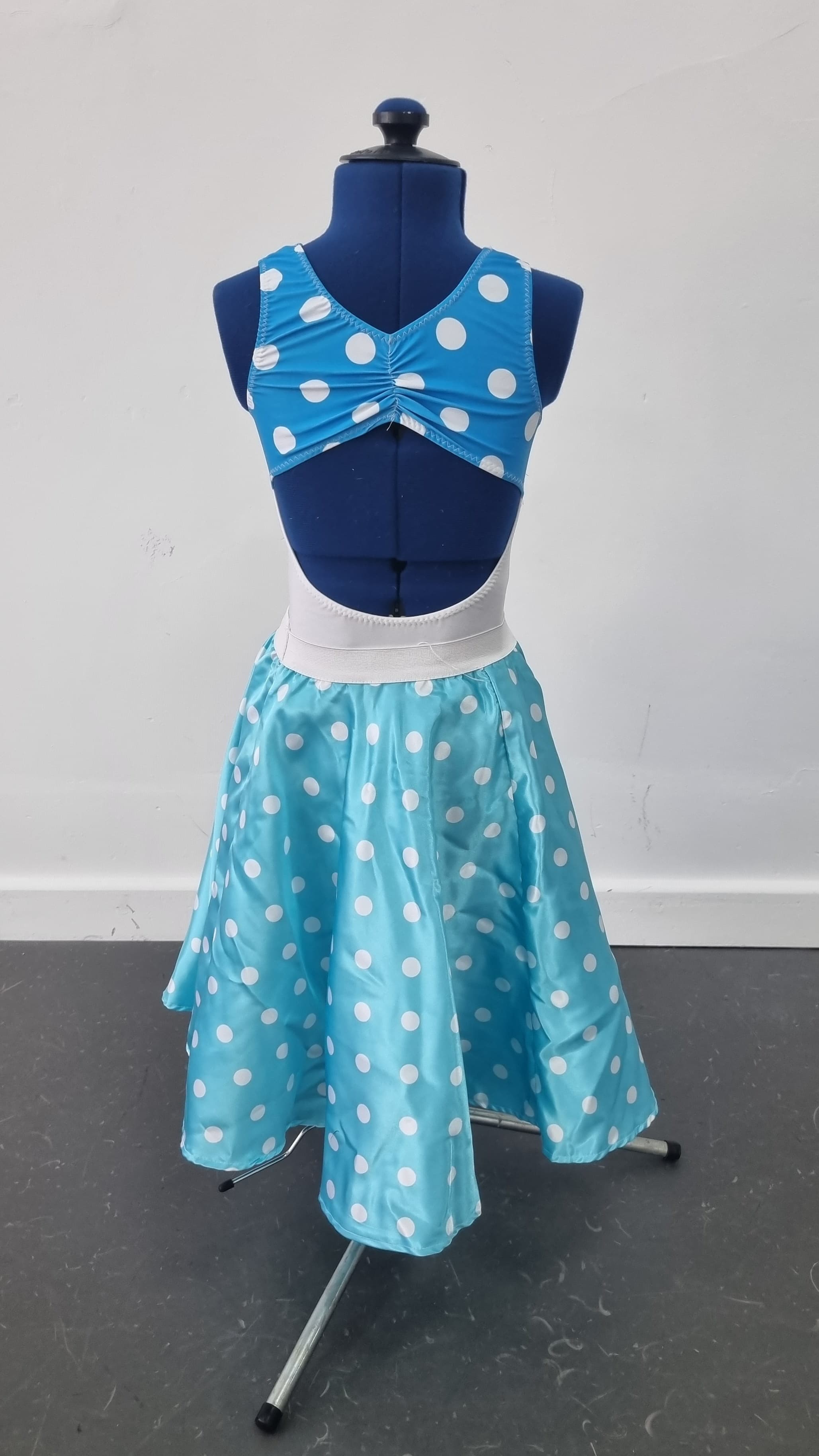 IDS Rock n Roll Polka Dot Skirt & Leotard (Pink & Blue) thumbnail 2