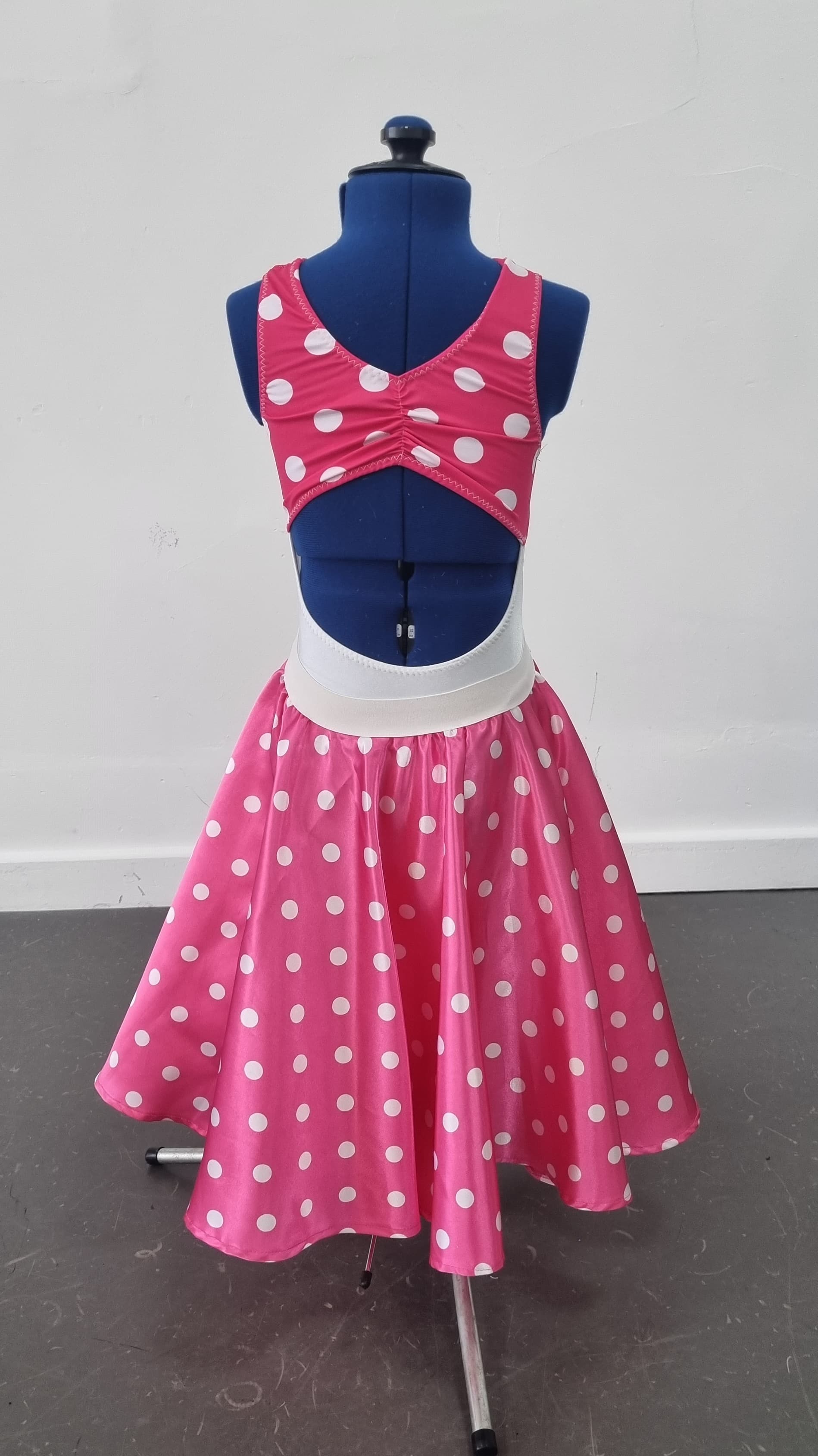 IDS Rock n Roll Polka Dot Skirt & Leotard (Pink & Blue) thumbnail 4