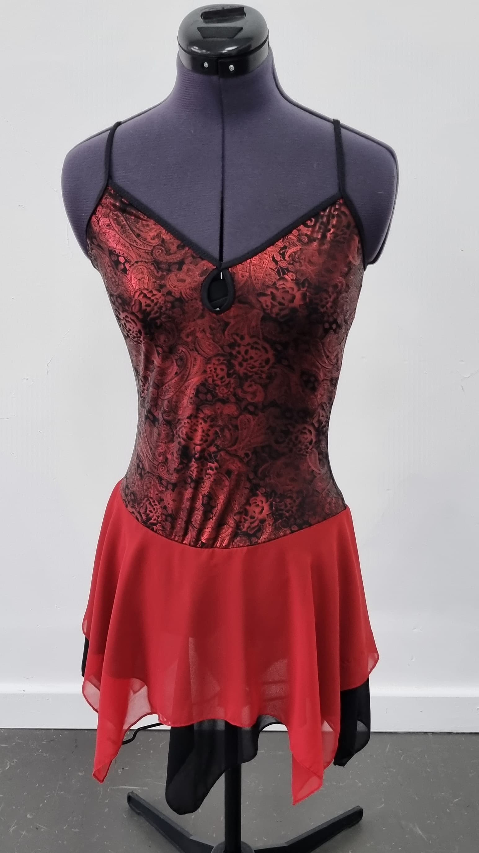Metallic Red and Black Dress - Image 1