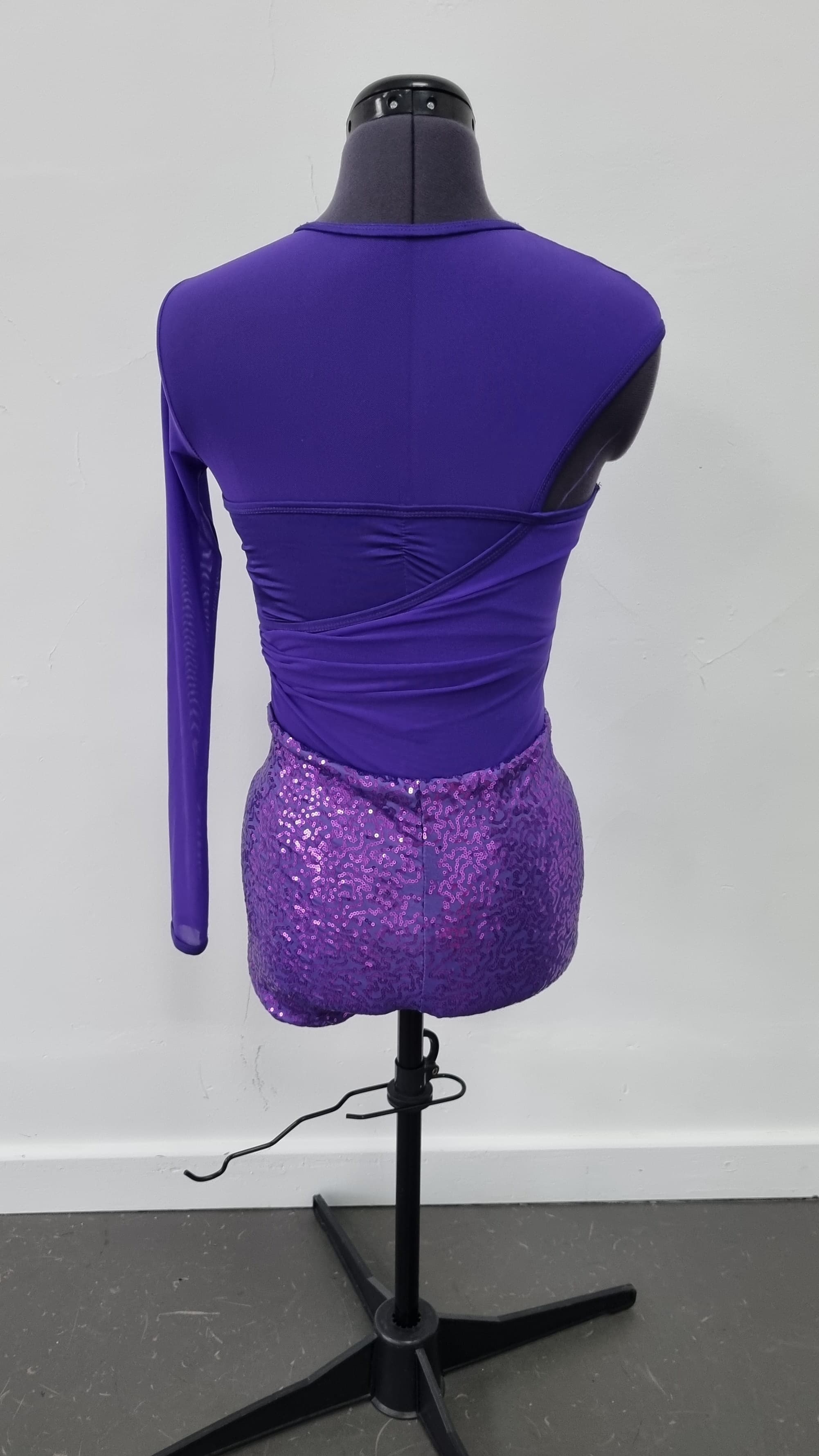 1st Position Purple Sequin Unitard thumbnail 2