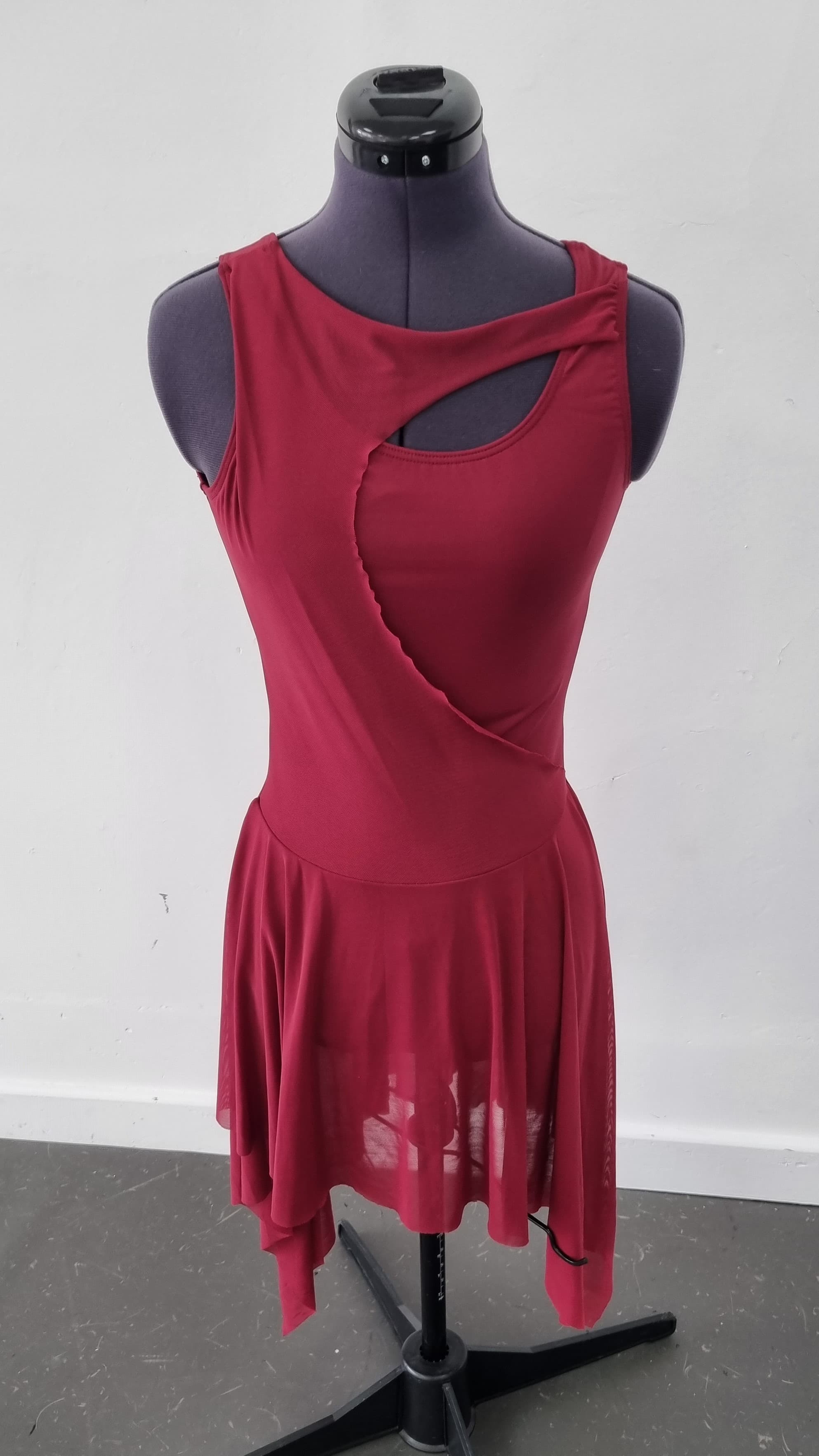 Revolution Drape Maroon Dress thumbnail 3