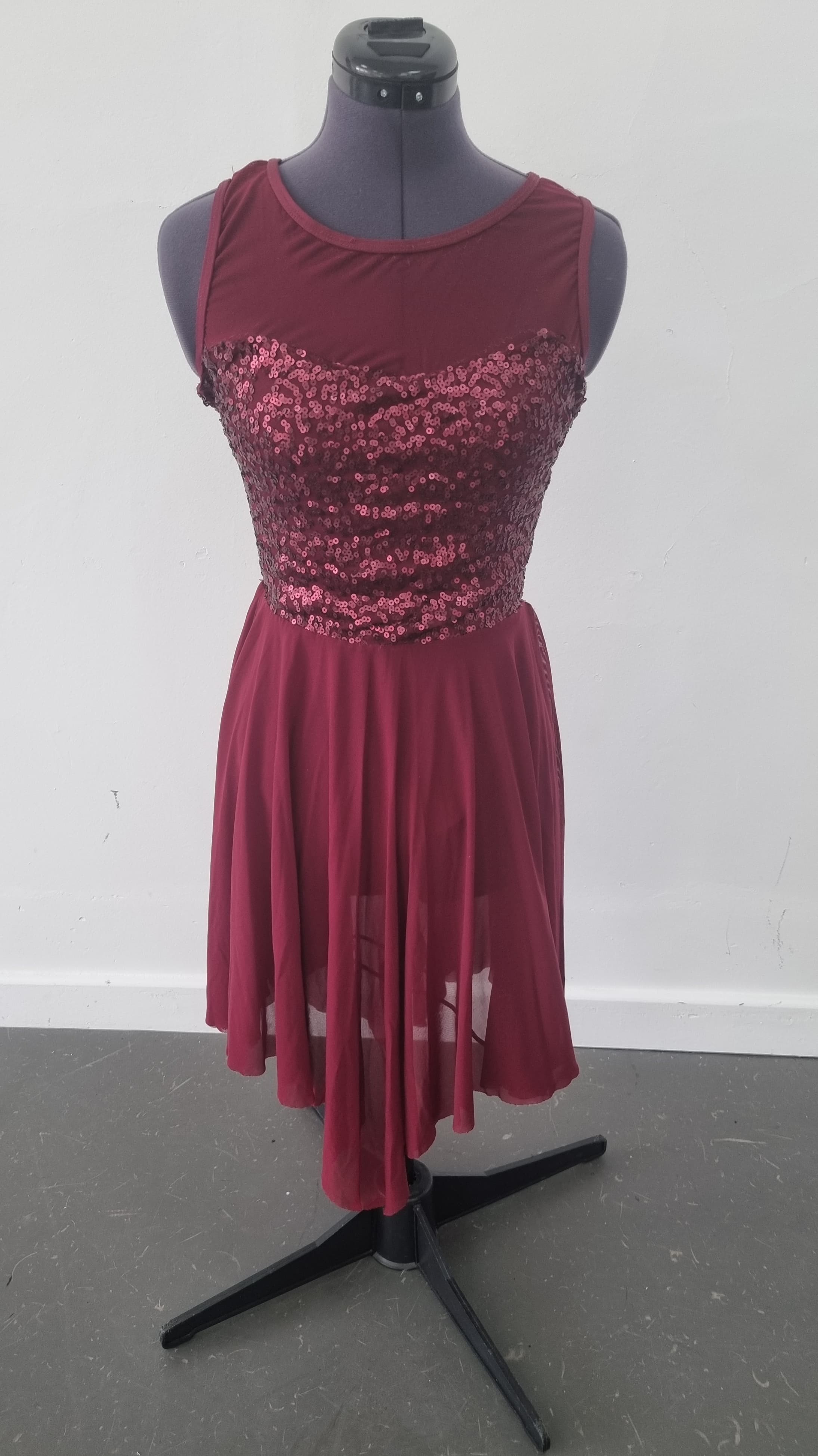 1st Position Burgundy Sequin Dress thumbnail 2