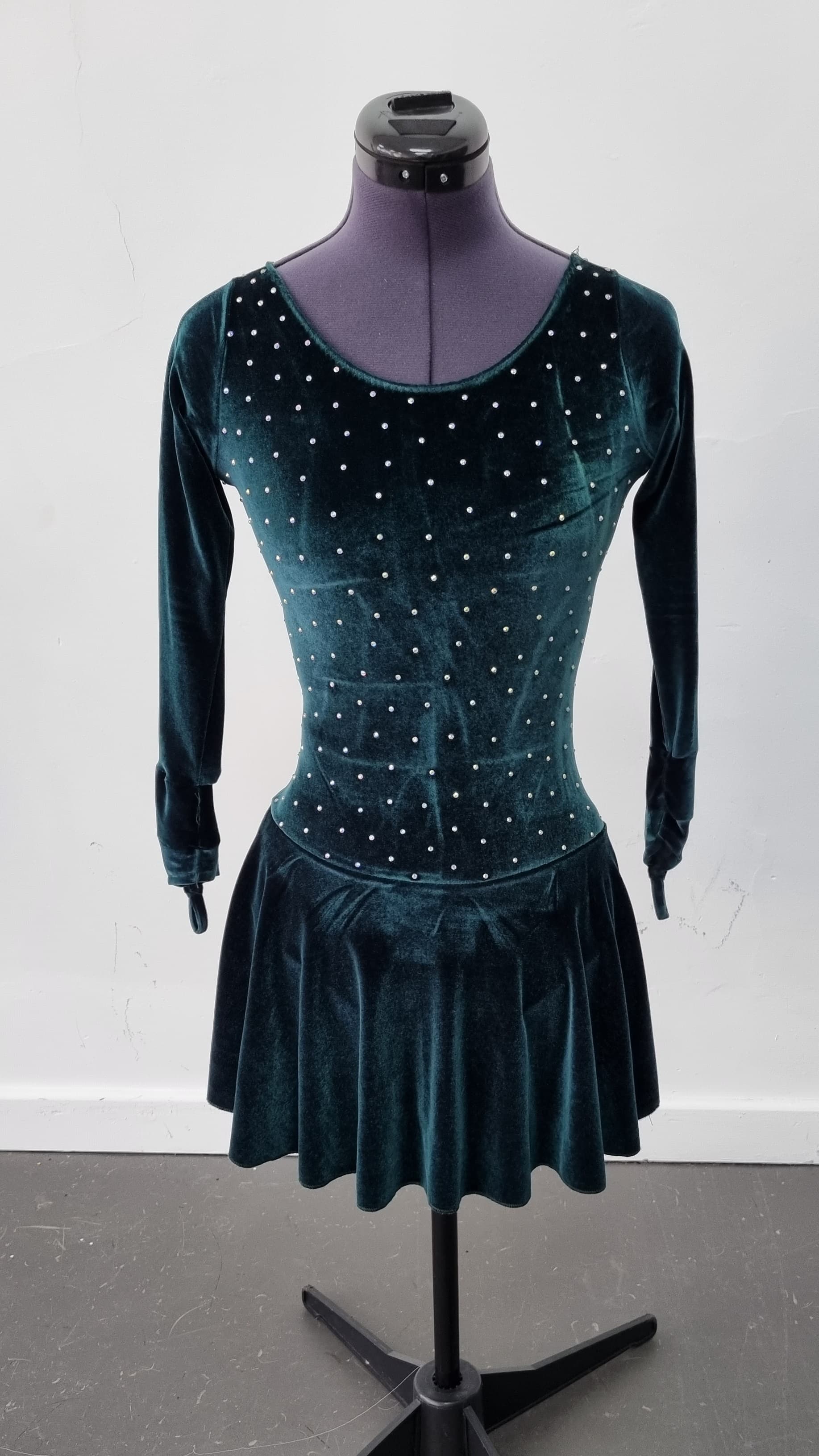 Dark Green Long Sleeved Dress - Image 1