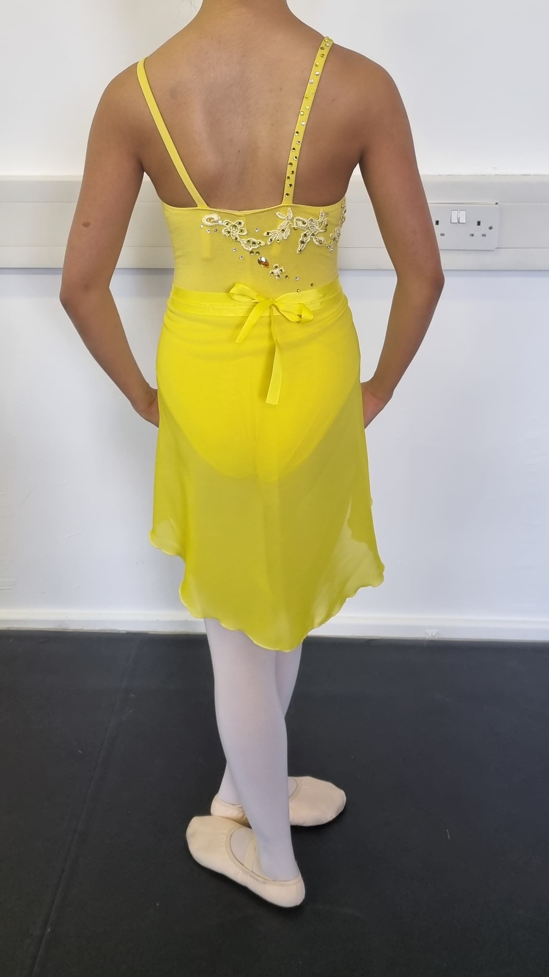 Yellow Embelished Leotard and Matching Skirt thumbnail 3