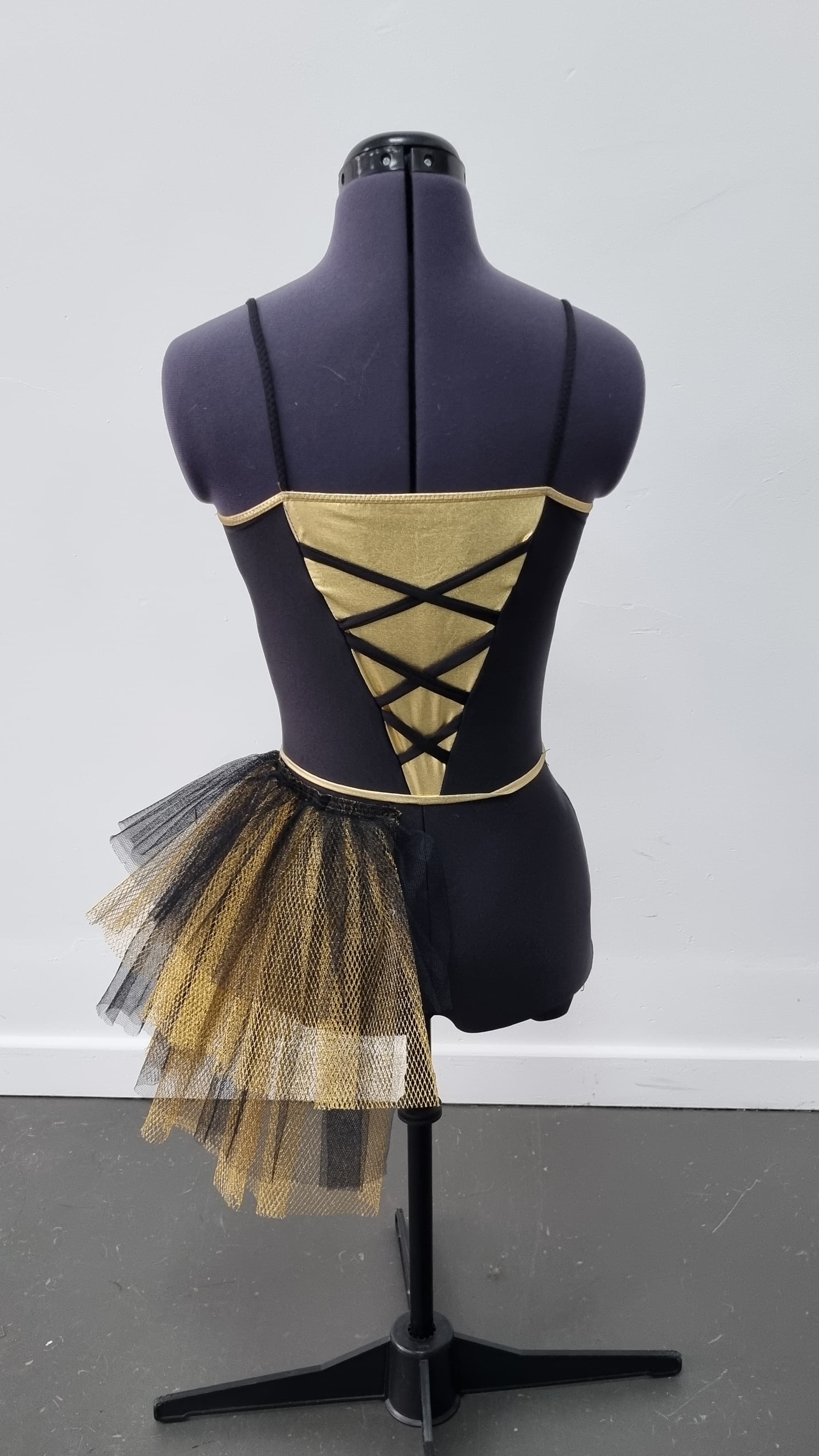 Black Unitard with Tulle Skirt Detail thumbnail 2