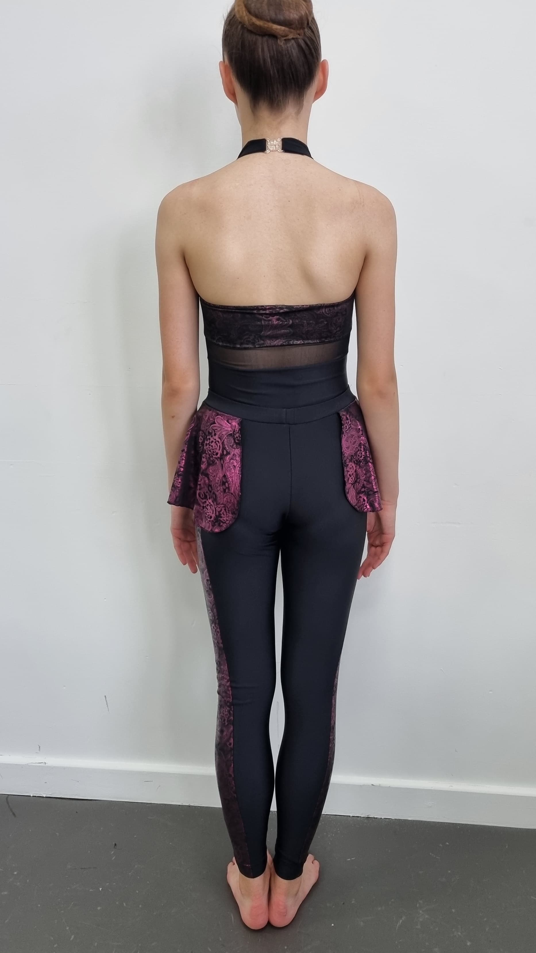 Rock Pink & Black Leggings and Leotard Set thumbnail 2