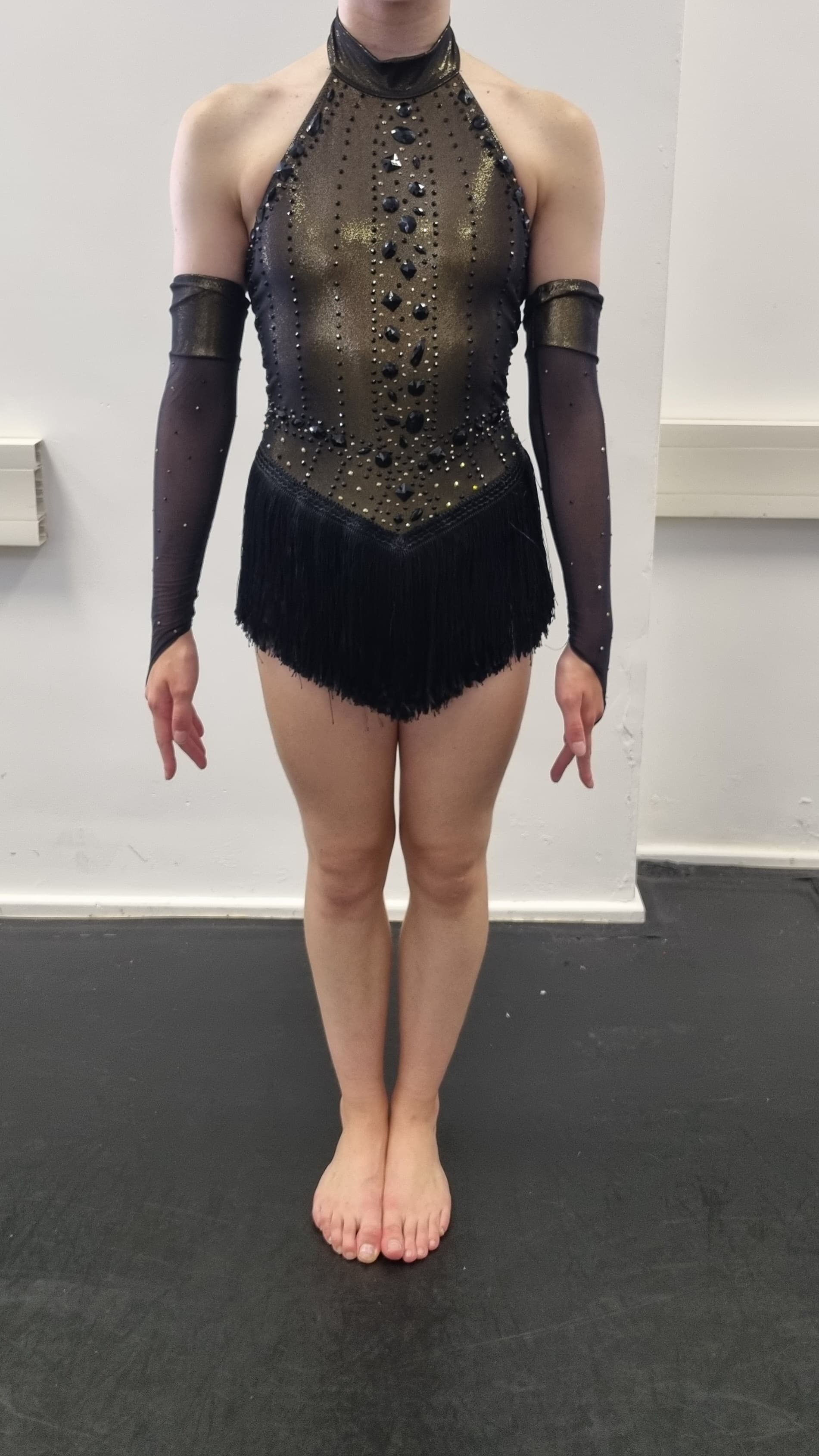 Jazz Hot Gold and Black Fringe Dress thumbnail 4