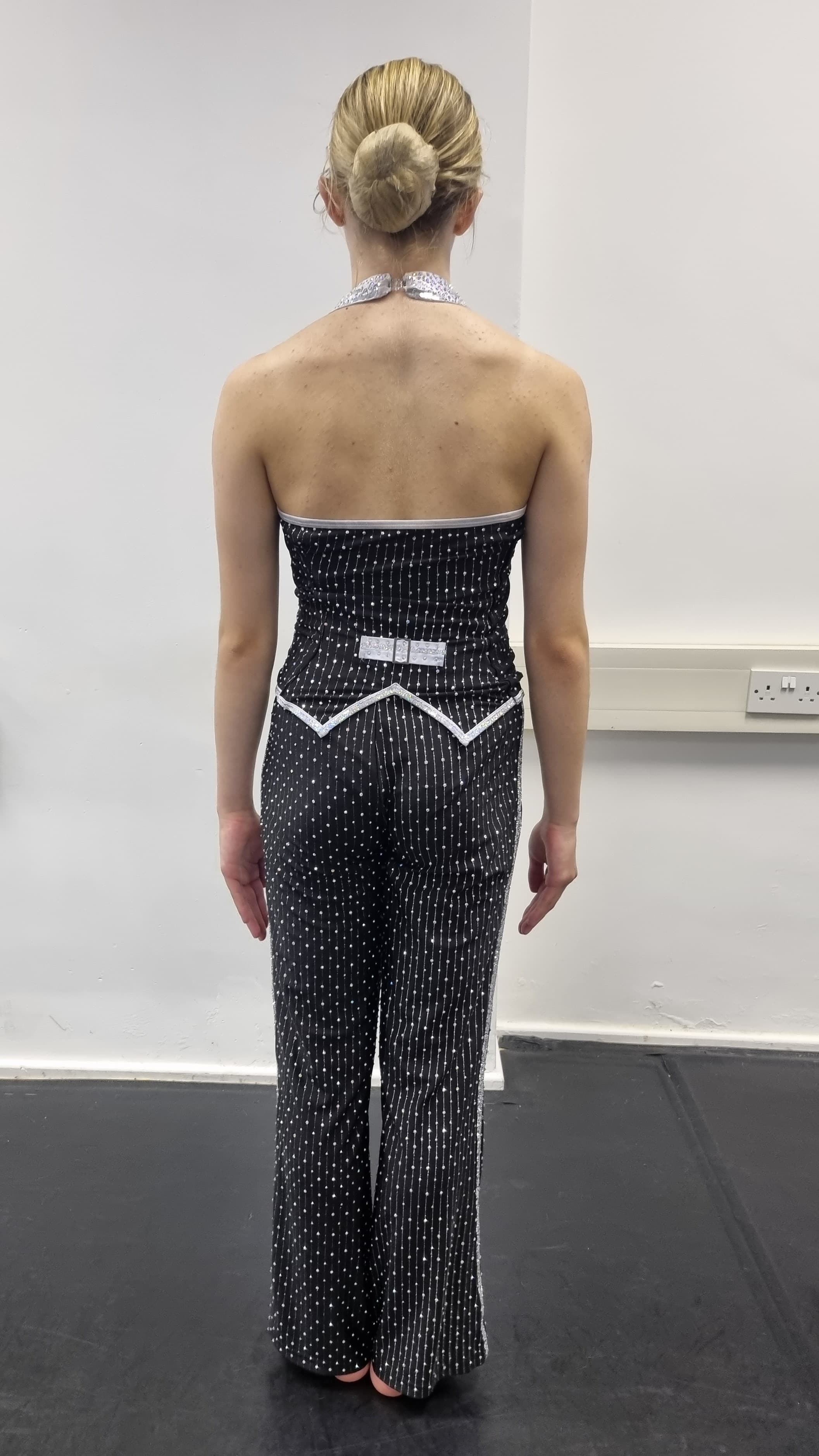 1st Position MJ Black Pinstripe Trousers and Top (gemmed) thumbnail 4