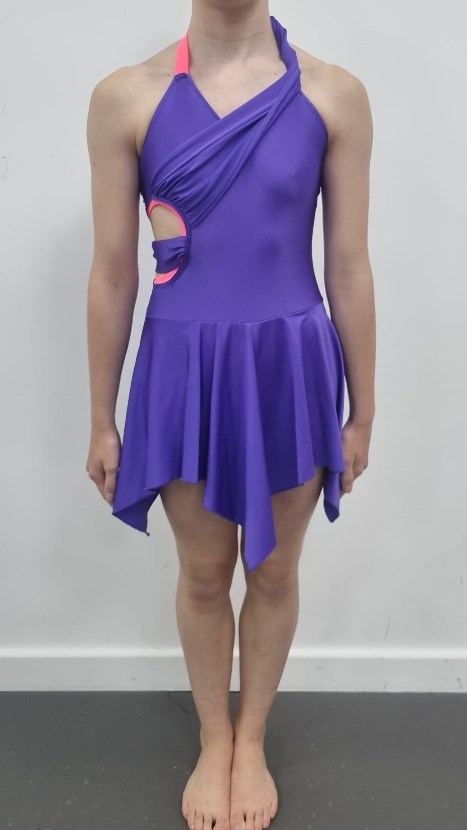 Running on Ice Halterneck Dress (Blue, Purple & Pink) thumbnail 5
