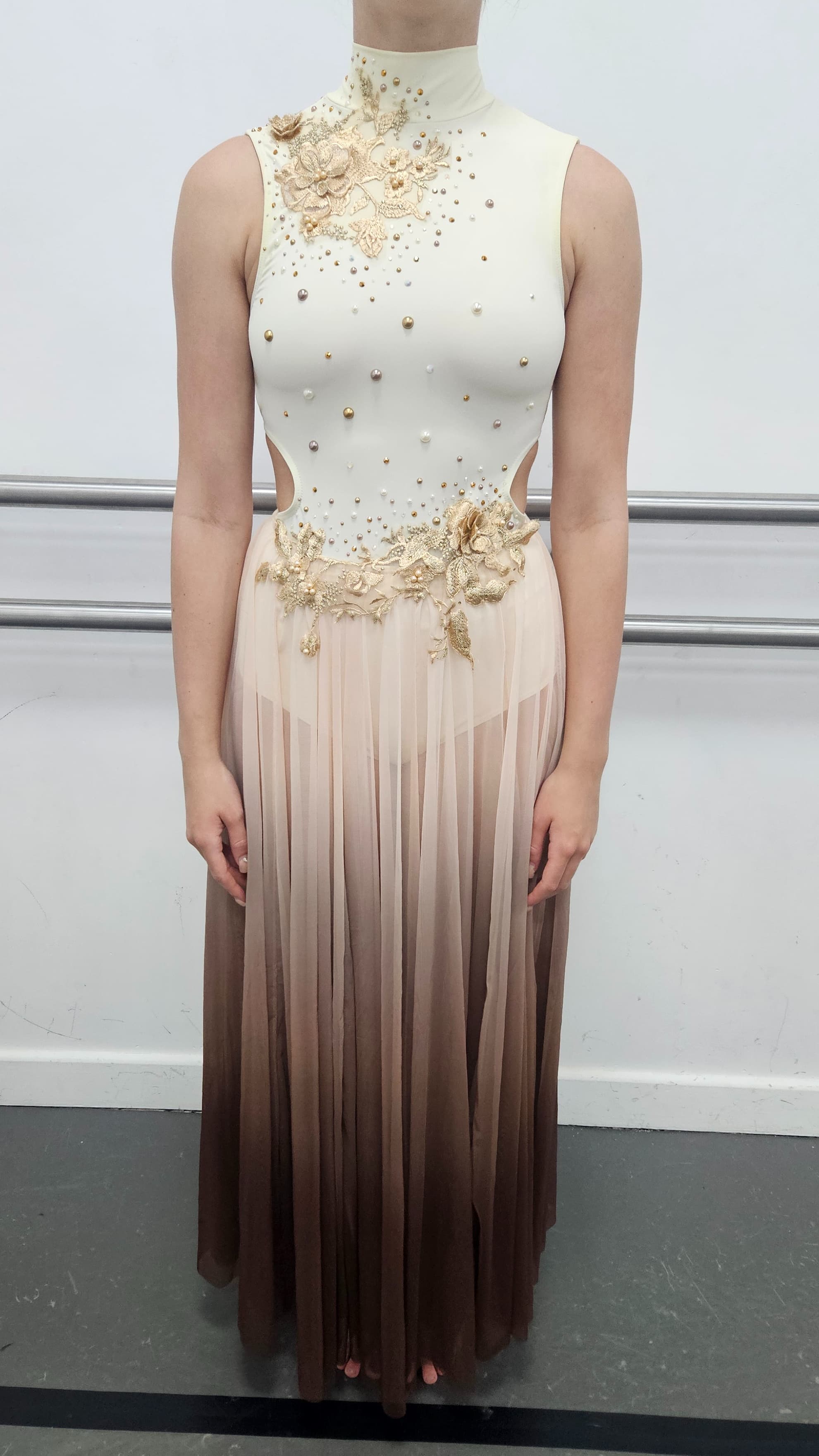 Hallelujah Ombré Cream Long Dress thumbnail 2