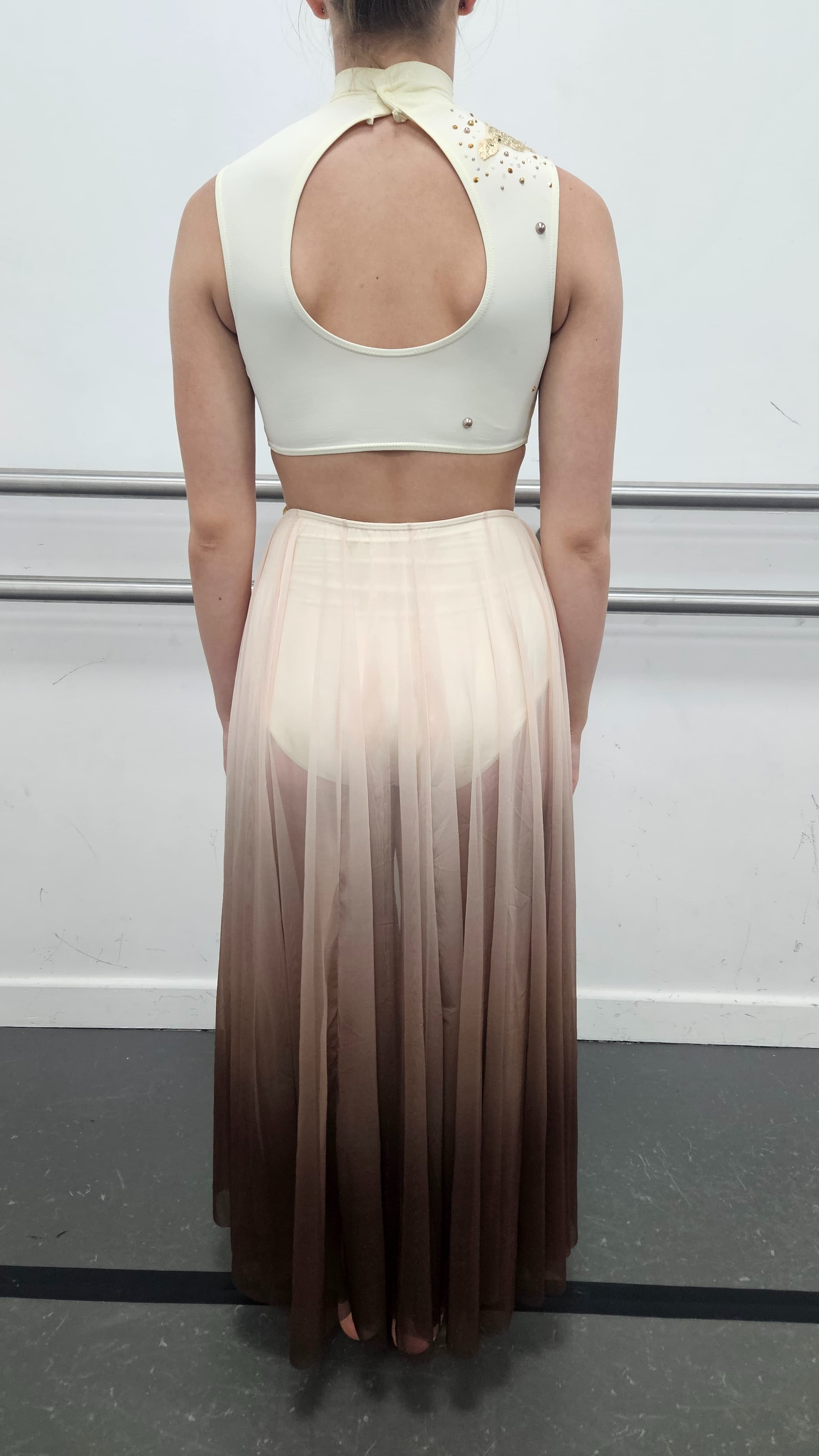 Hallelujah Ombré Cream Long Dress thumbnail 3