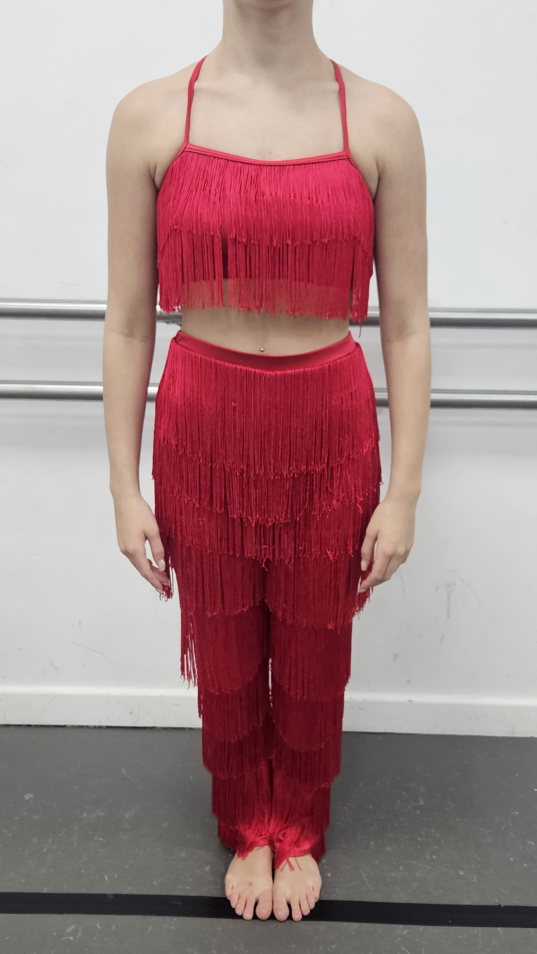 Weissman Red Fringe Trousers and Top Set thumbnail 3