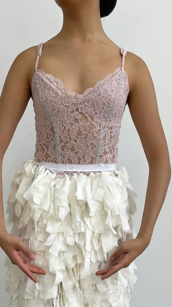 Pink Lace Flamingo Leotard  - Image 1