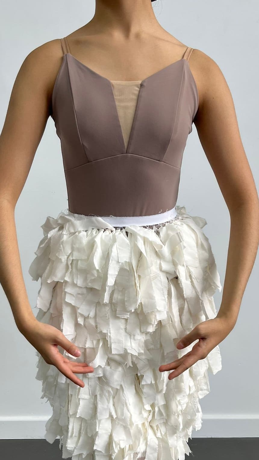 Grishko Mesh Front Beige Leotard thumbnail 2