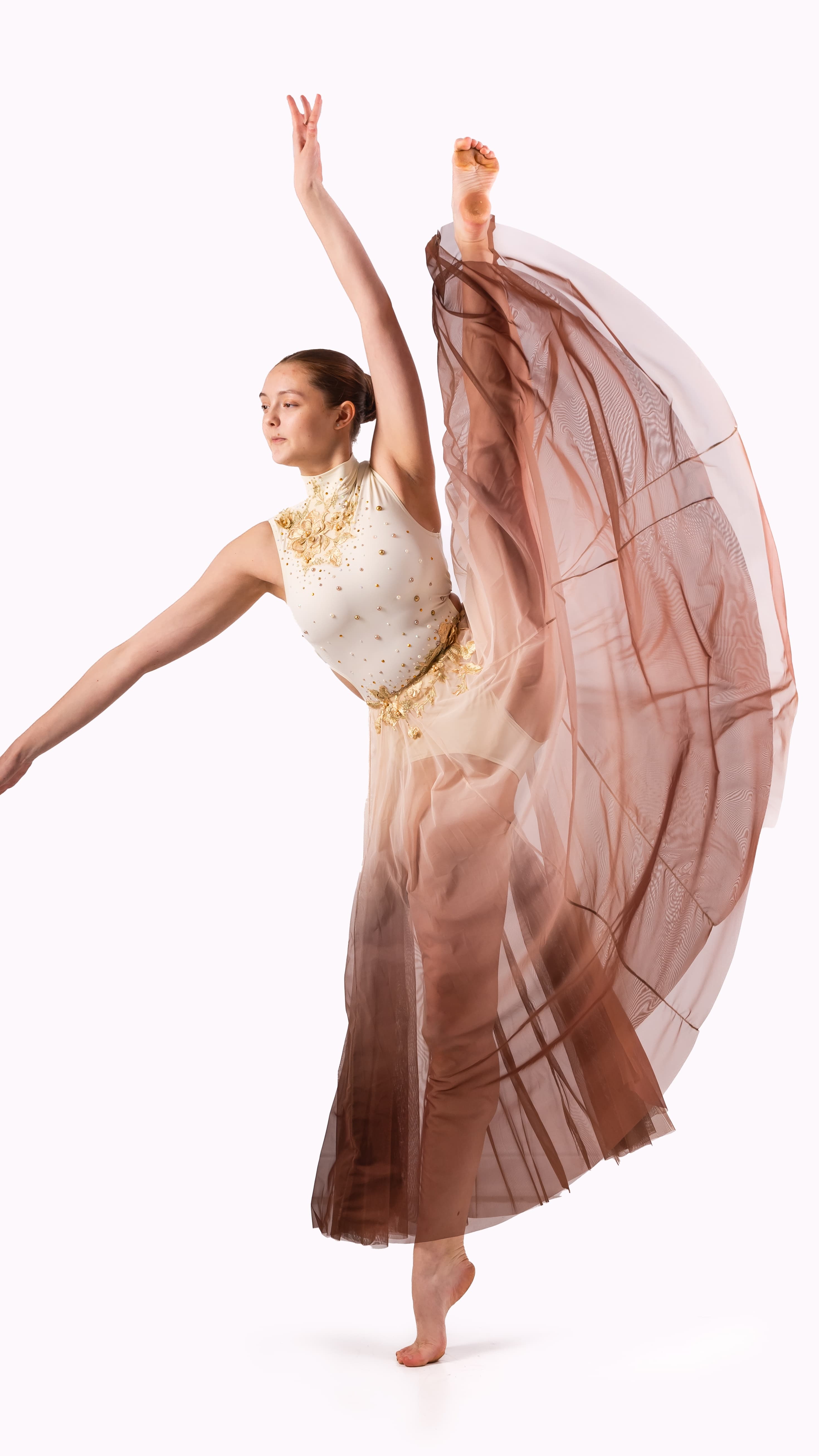 Hallelujah Ombré Cream Long Dress thumbnail 4