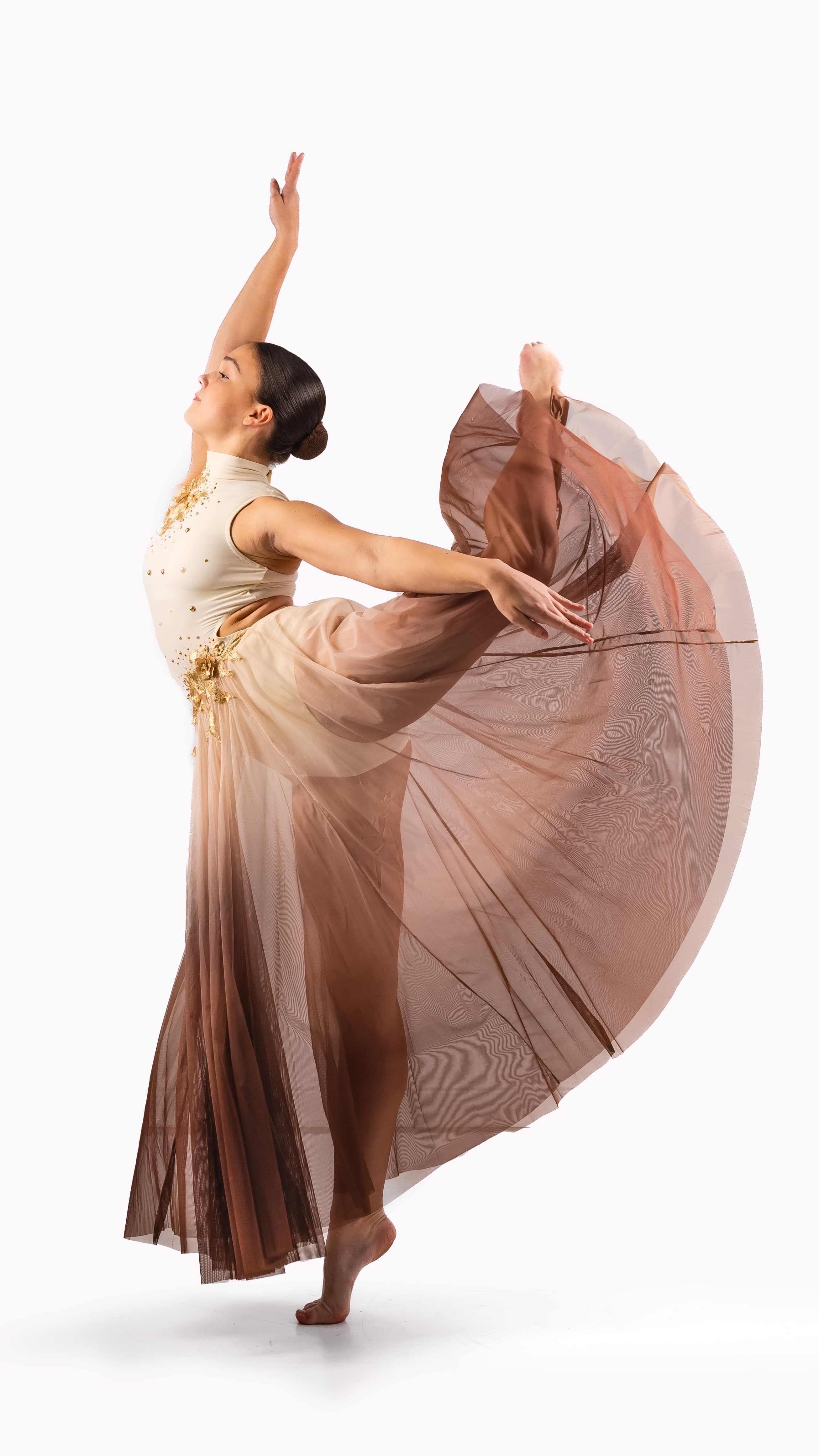 Hallelujah Ombré Cream Long Dress thumbnail 5