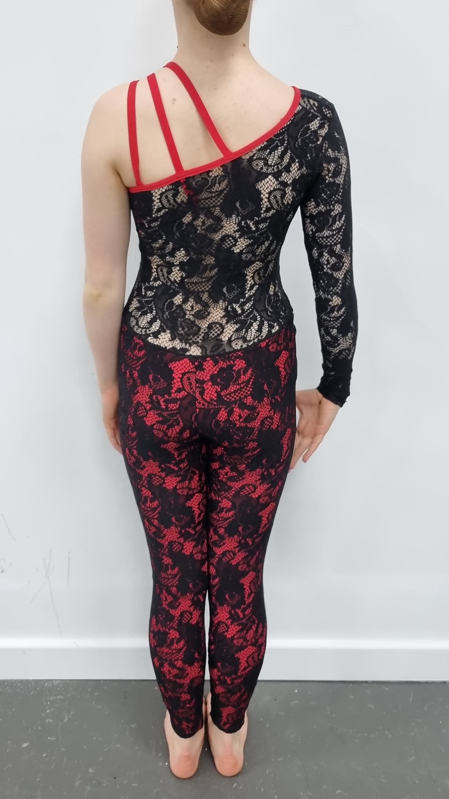 Red and Black Lace Catsuit thumbnail 2
