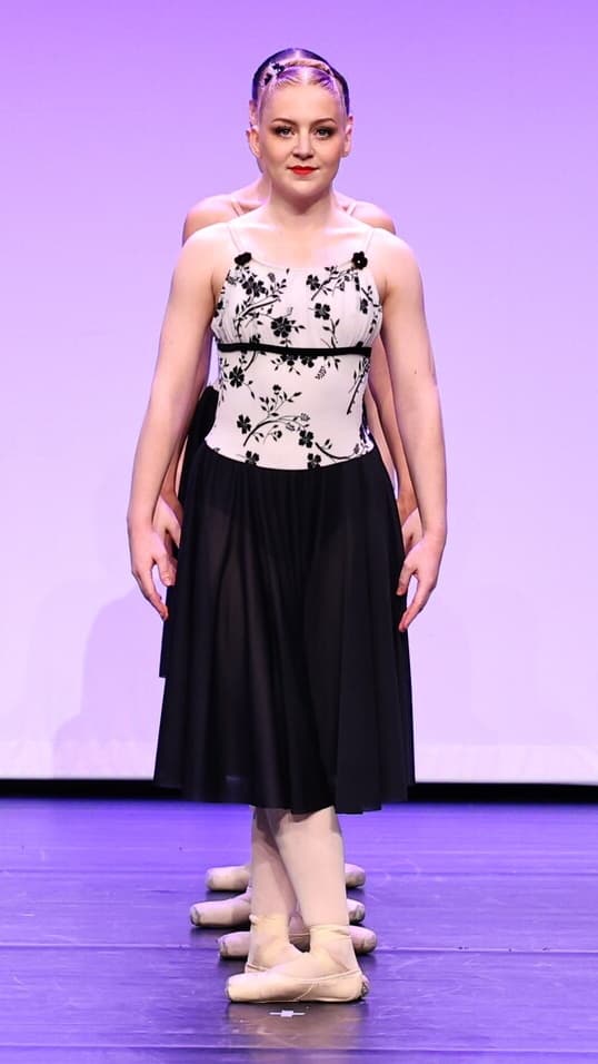 Floral White and Black Dresses - Image 1