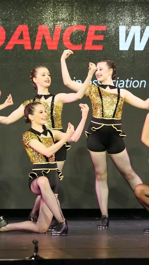 1st Position Gold Sequin Unitard - Image 1