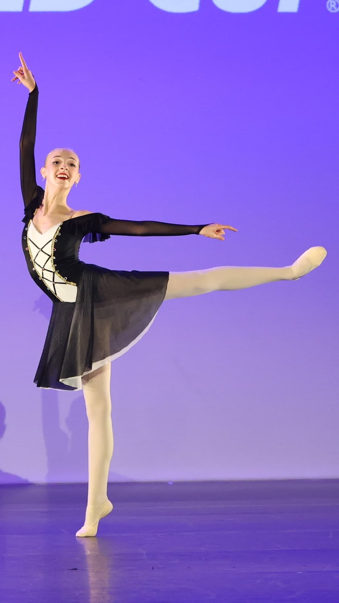 Harlequinade Black Long Sleeved Dress thumbnail 2