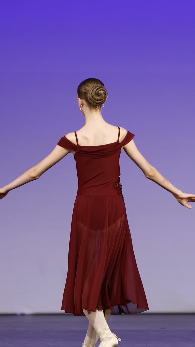 Maroon Cold Shoulder Long Dress thumbnail 3