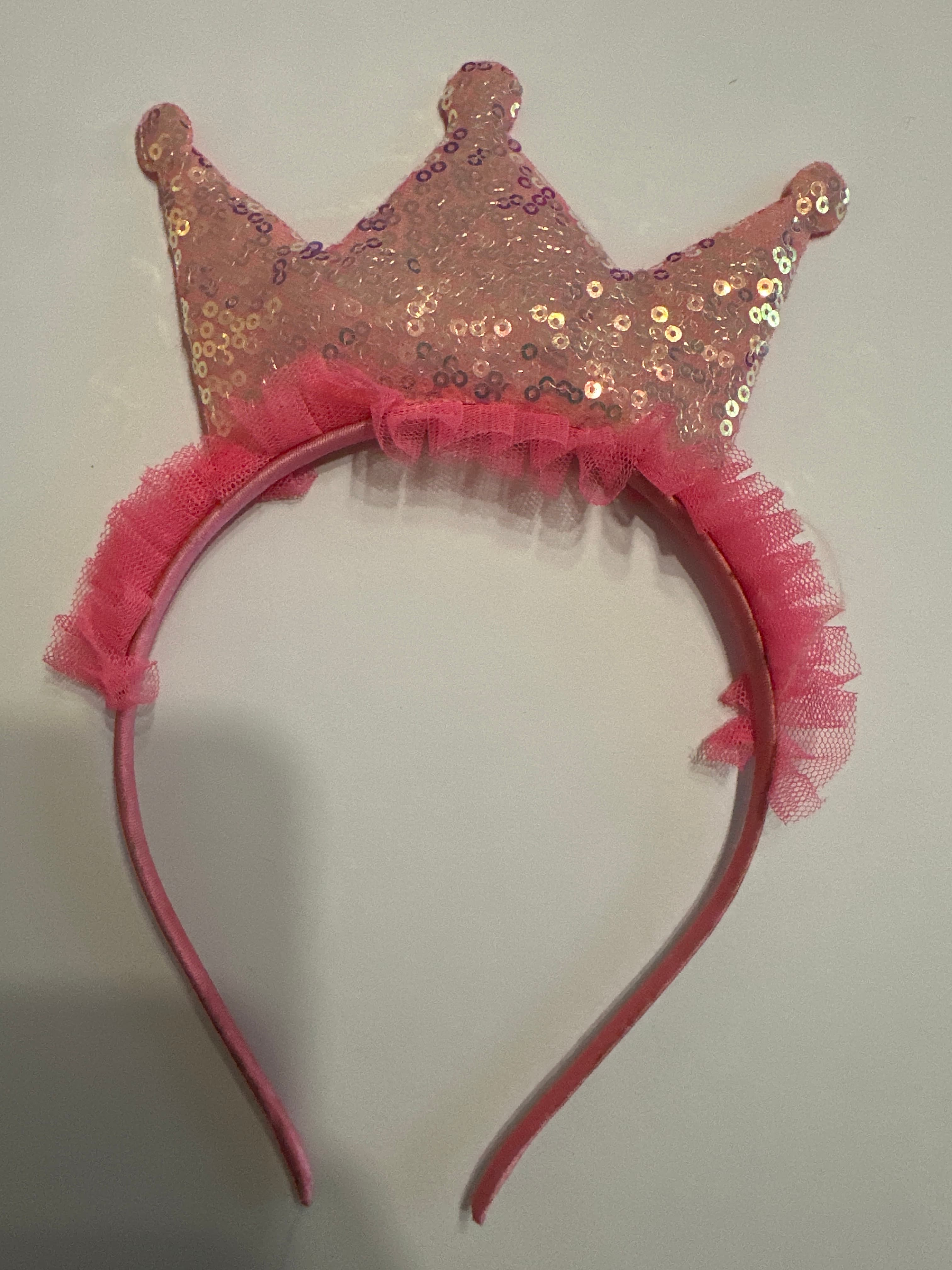 Pink Sequin Princess Tiara - Image 1