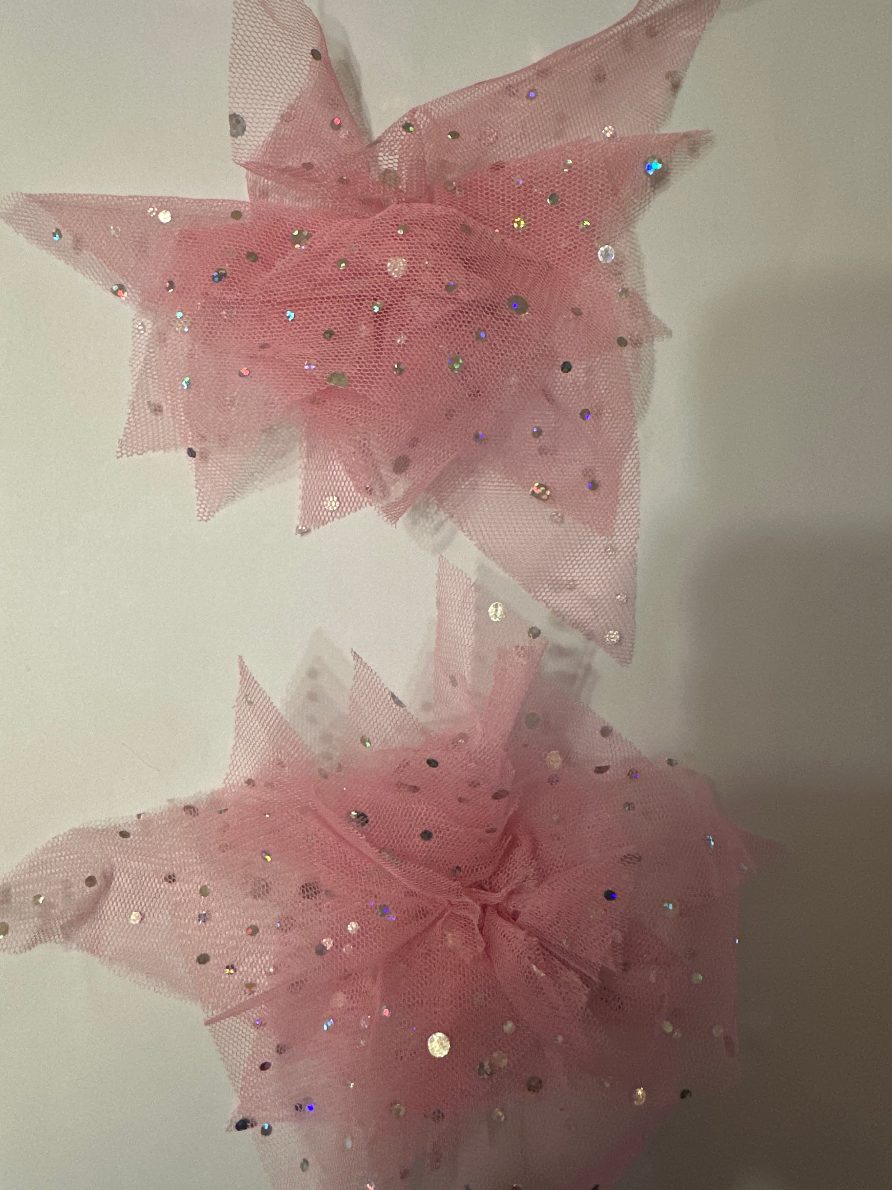 Pink Sequin Ruffle Hair Piece - Image 1