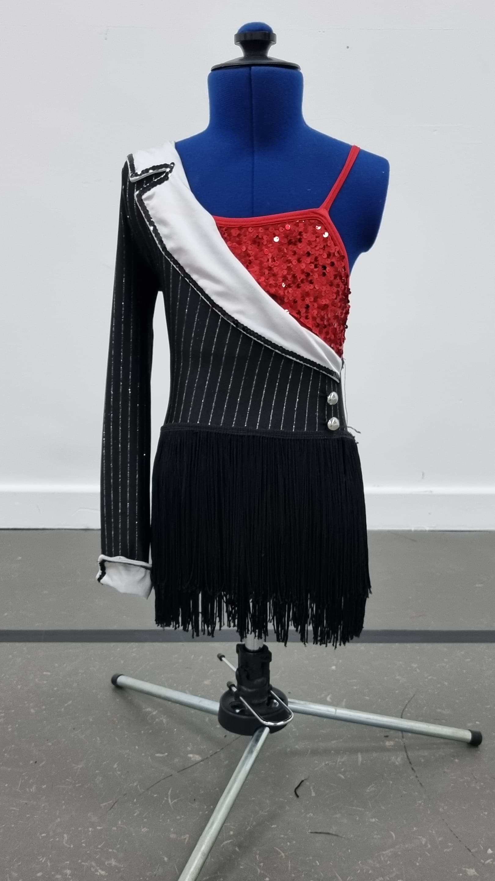 1st Position Black Pinstripe Dress