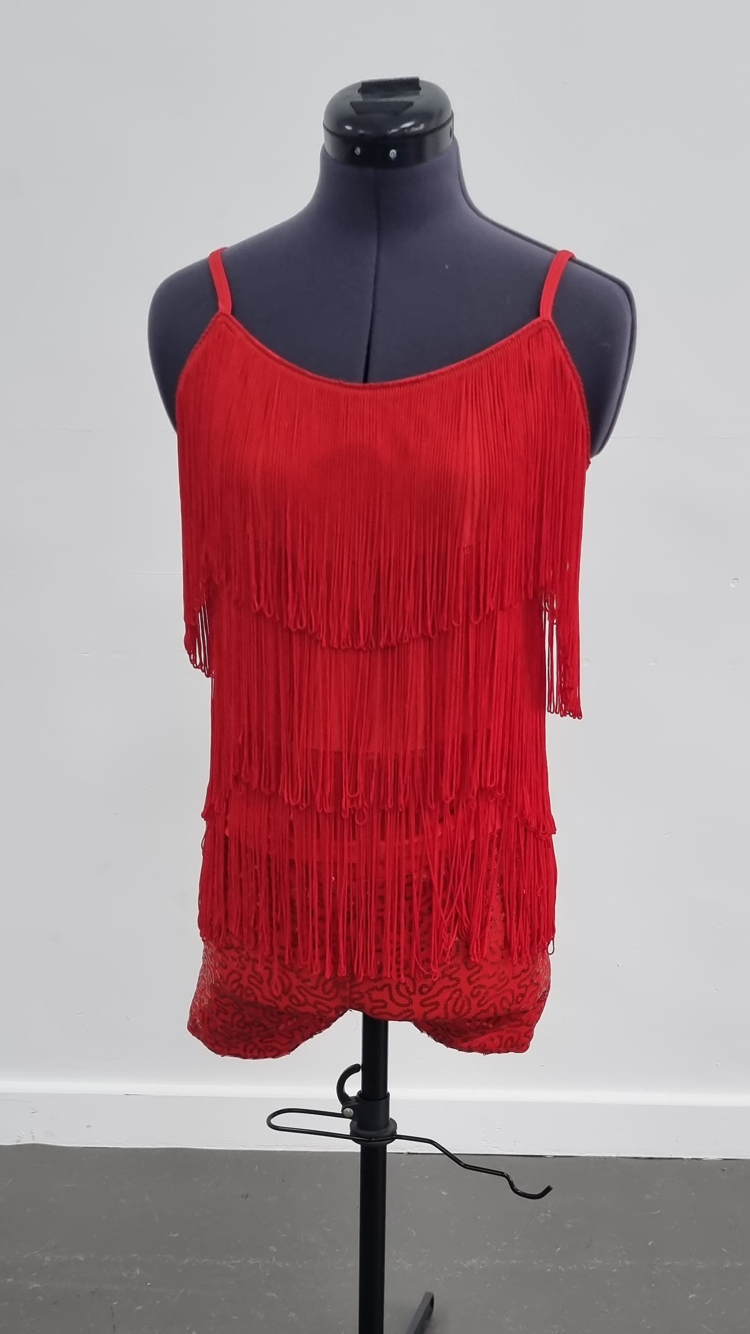 IDS Tassel Top and Shorts Set (Red & Blue) - Image 1