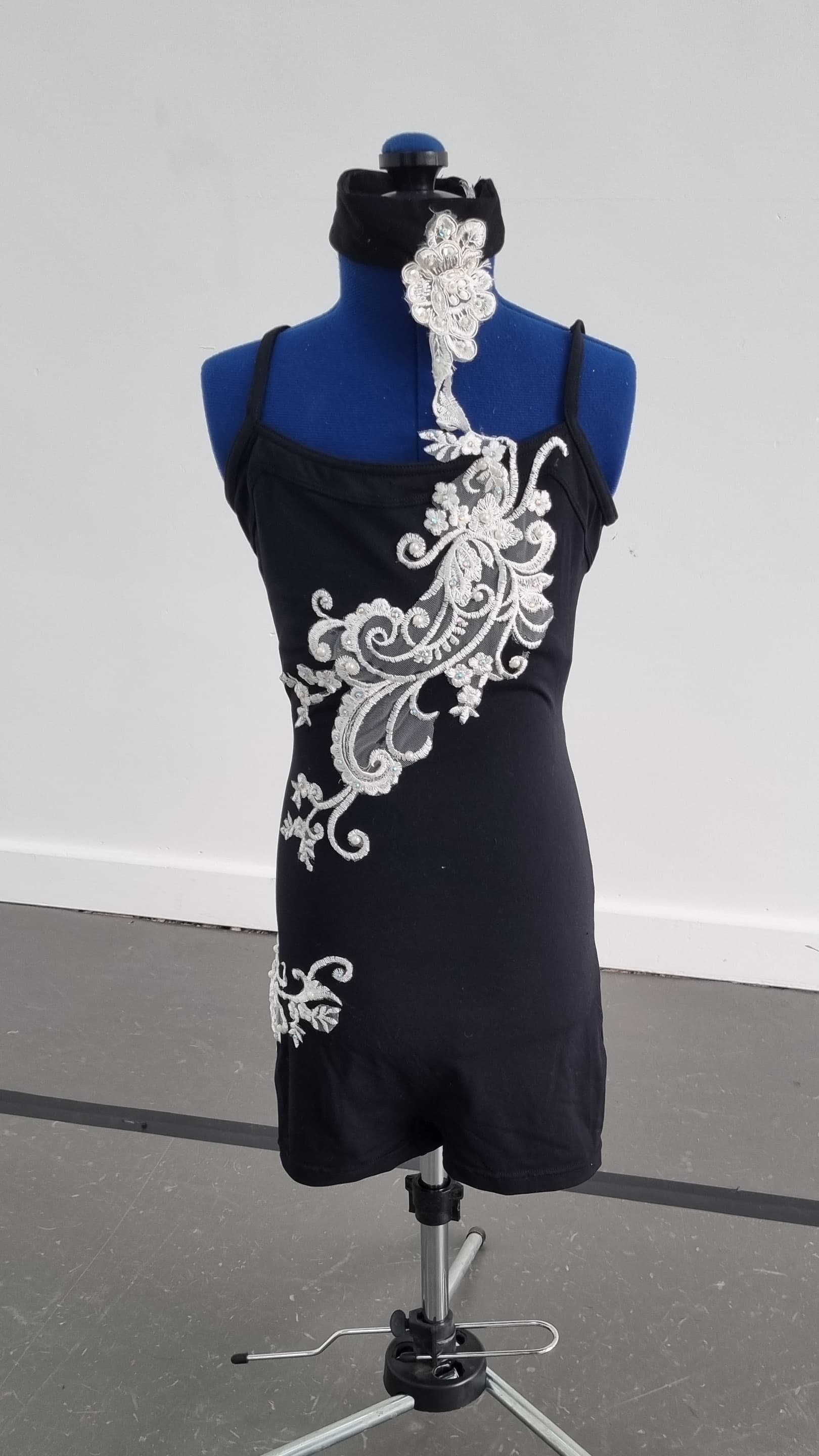 Black Unitard with White Embelishment - Image 1