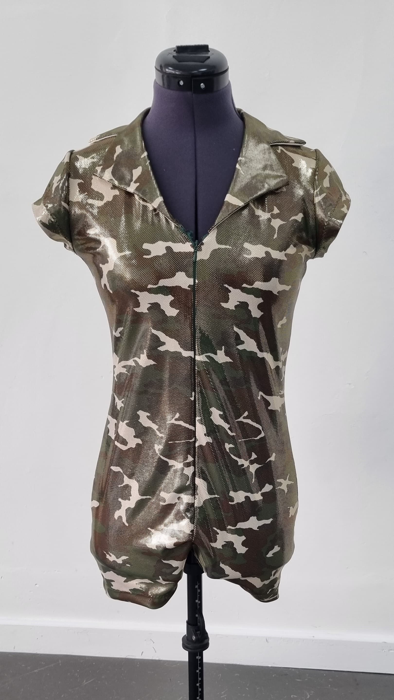Army Metallic Green Camouflage Unitard - Image 1
