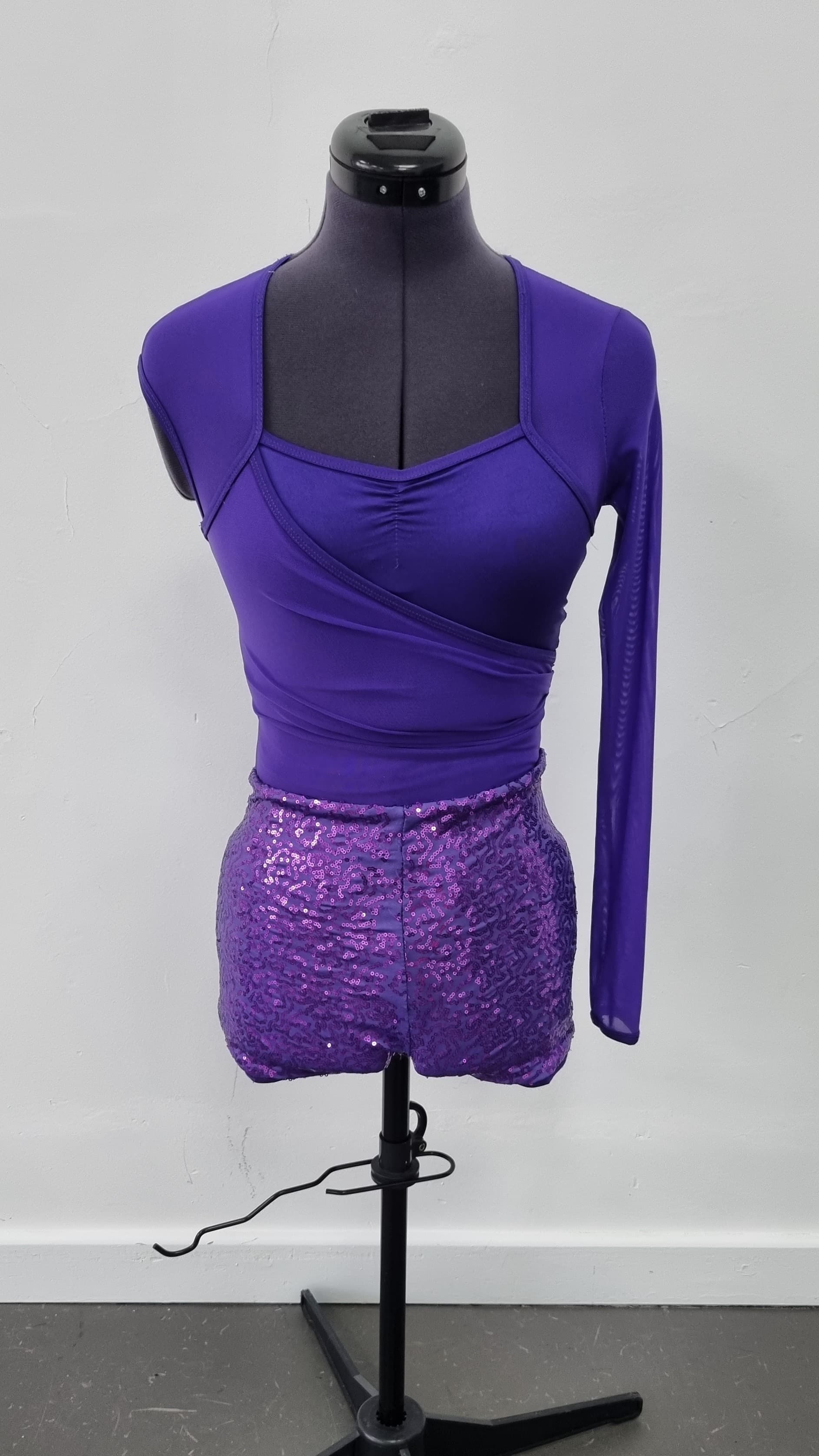1st Position Purple Sequin Unitard - Image 1