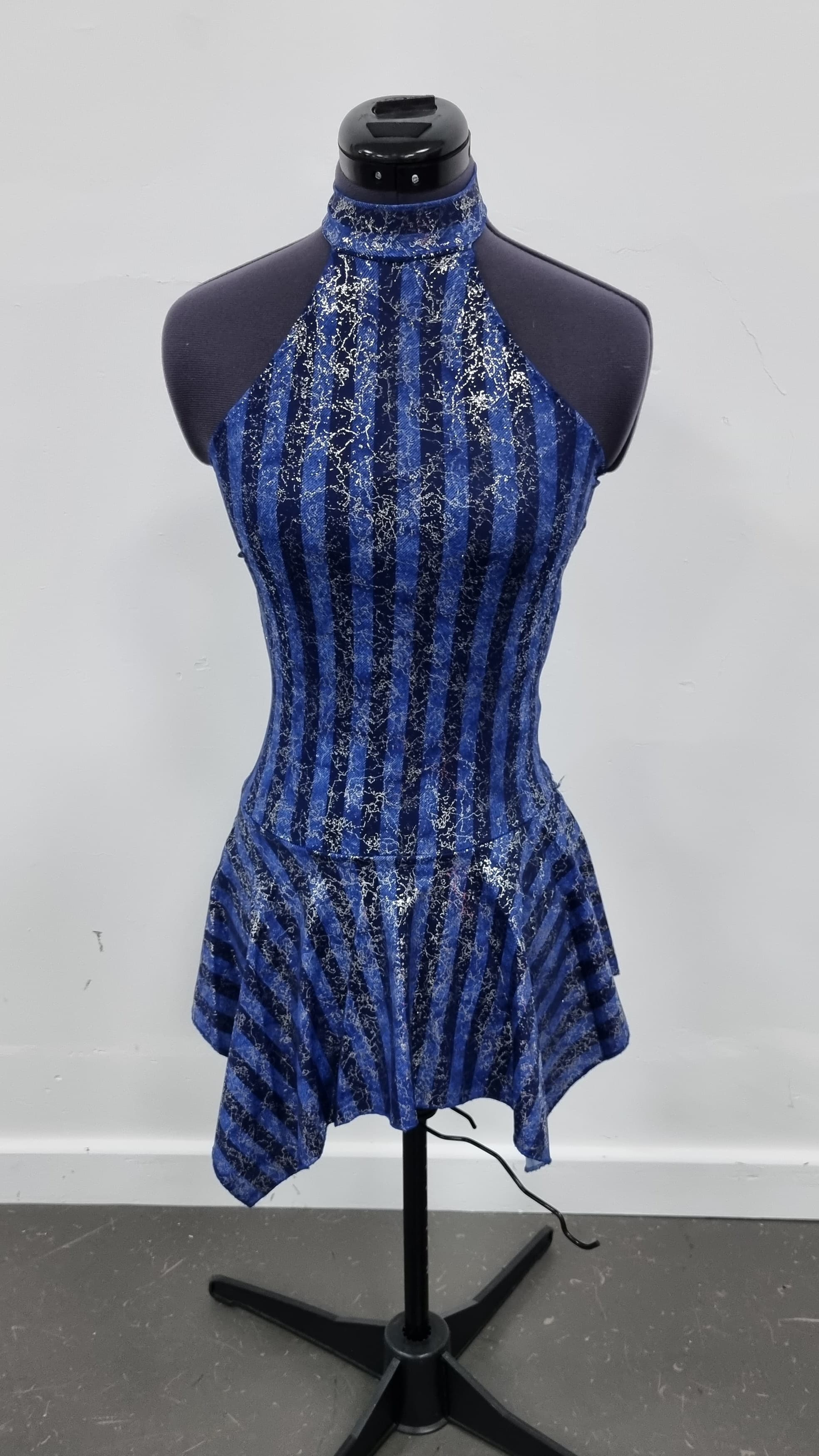 Metallic Blue Halterneck Dress - Image 1