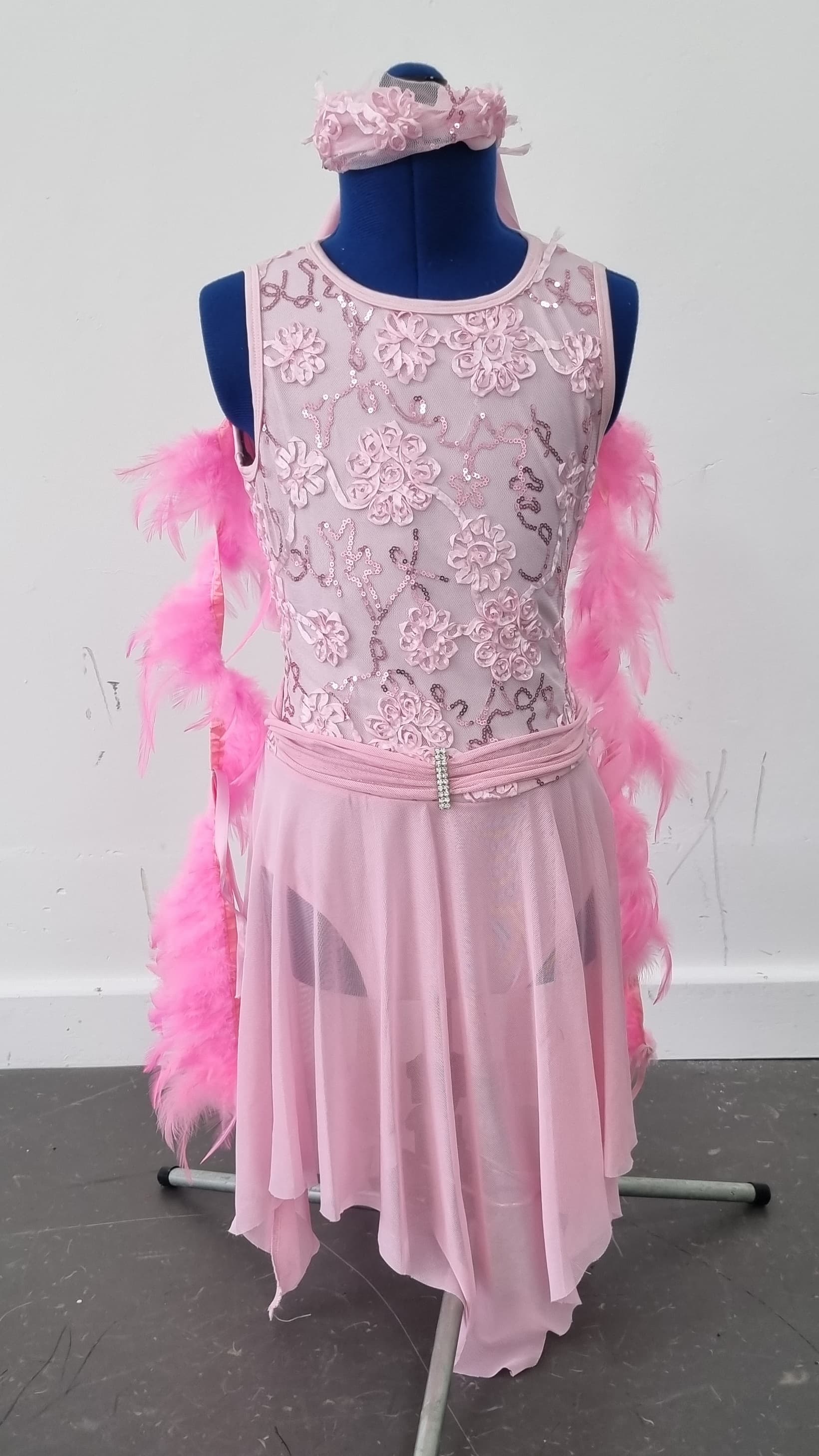 Flamingo Pink Embellished Dress - Image 1