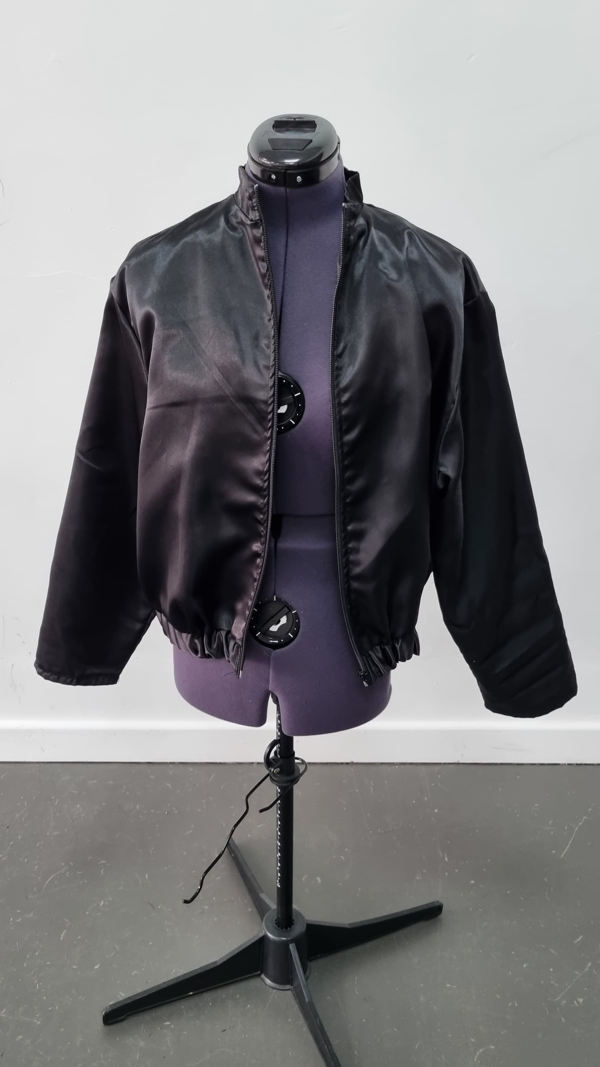IDS Grease Black Satin Bomber Jacket