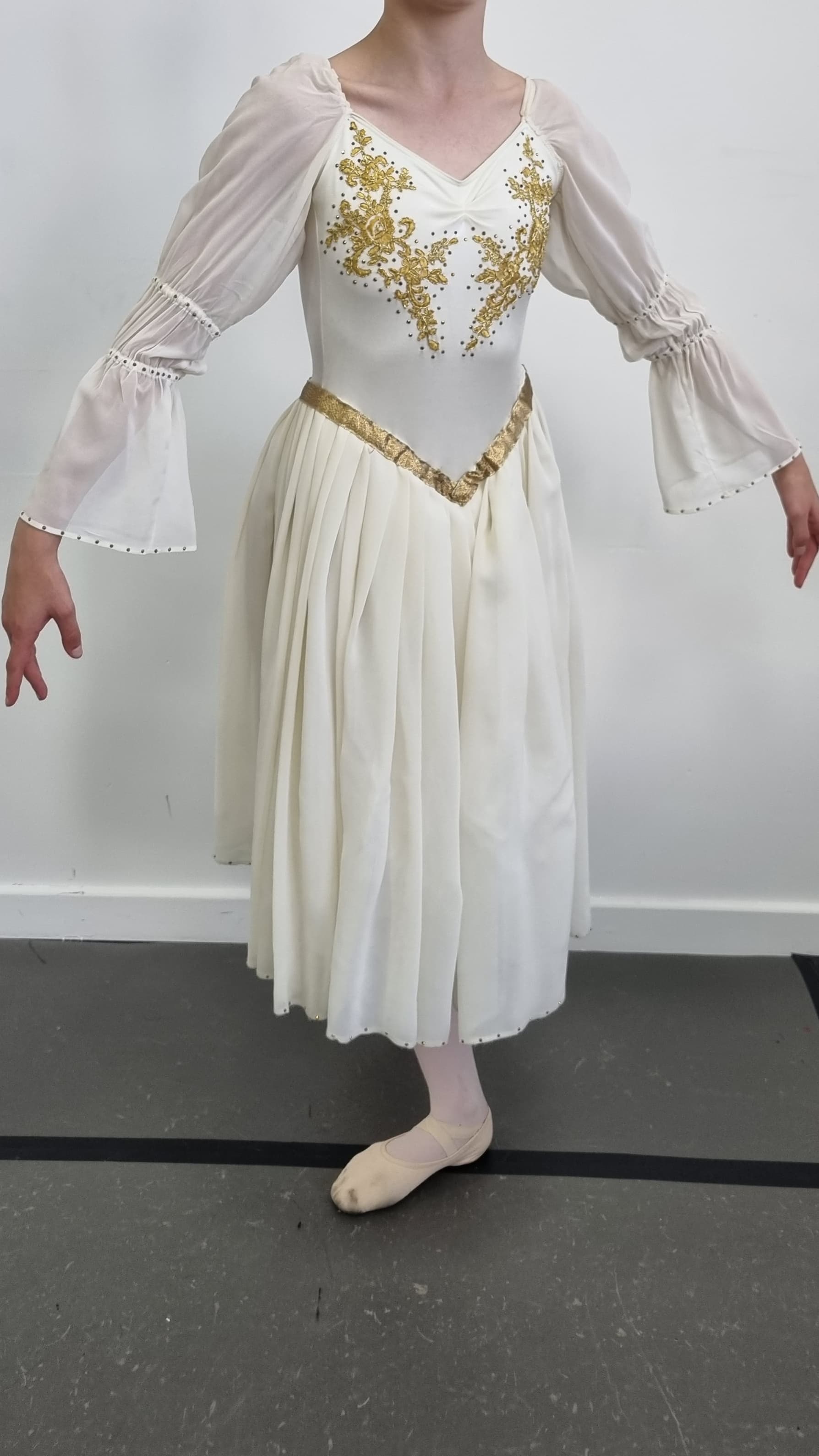 Juliet Cream Puff Sleeve Dress - Image 1