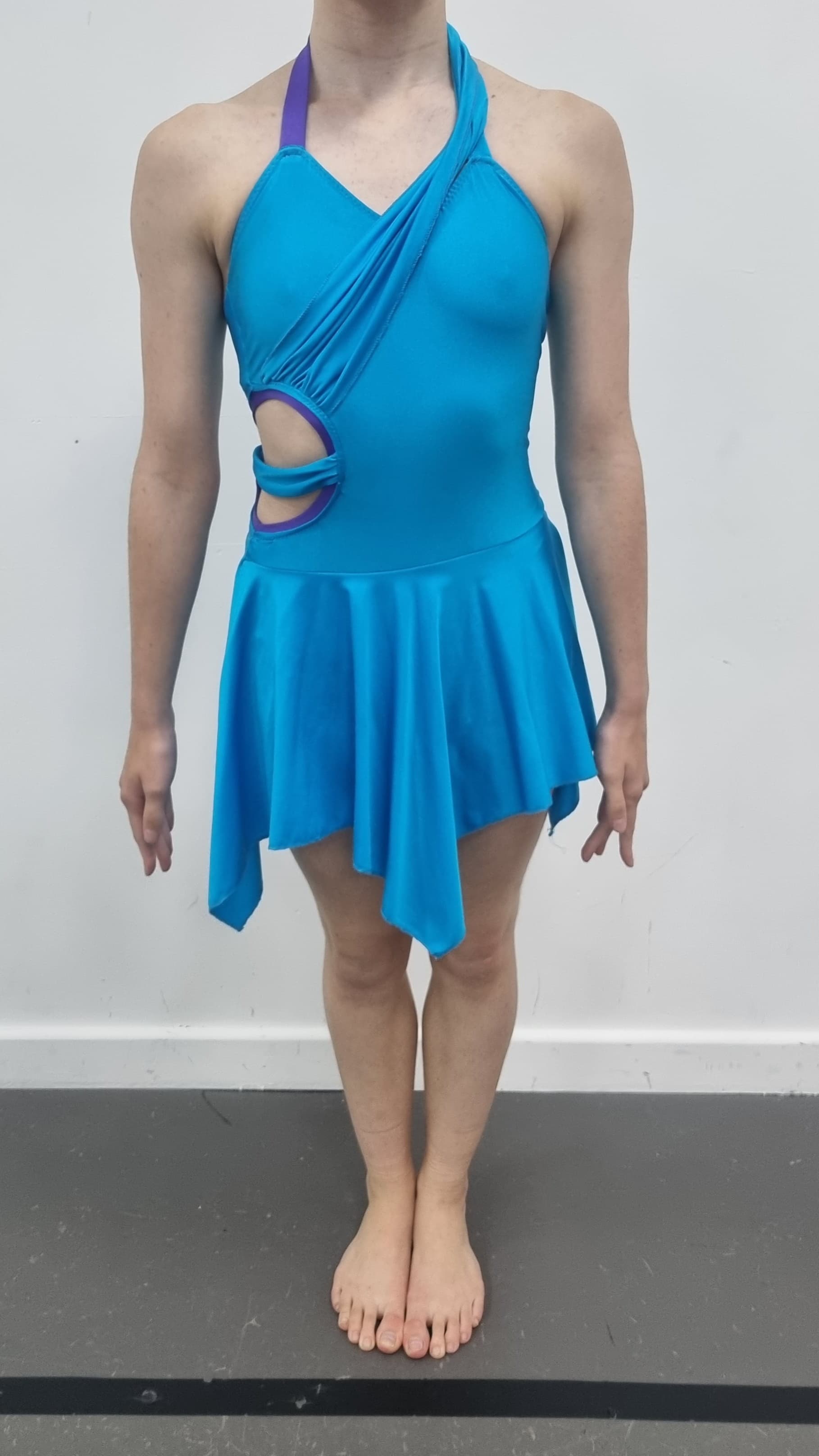 Running on Ice Halterneck Dress (Blue, Purple & Pink) - Image 1