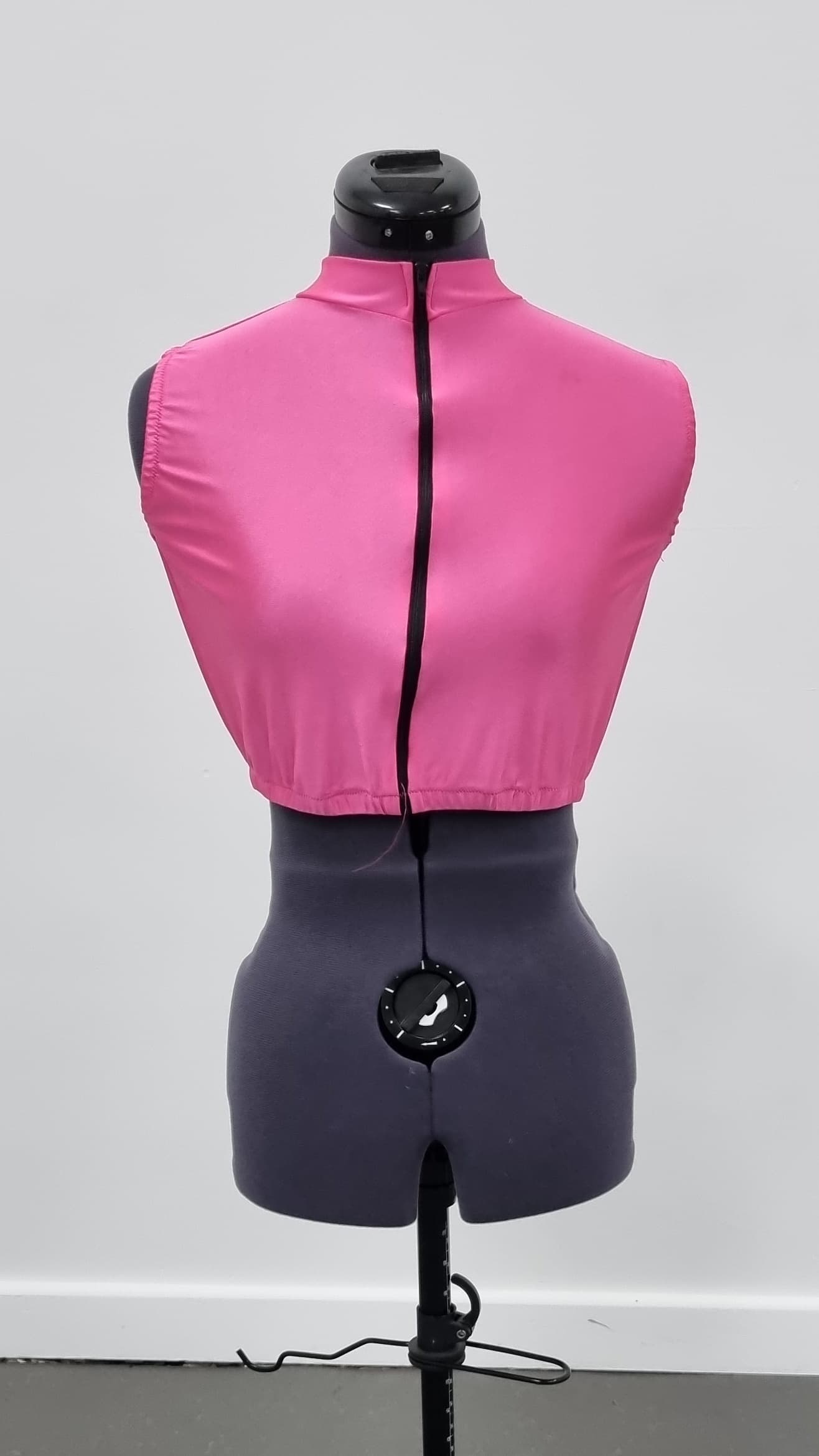 Zip Front Pink Crop Top - Image 1
