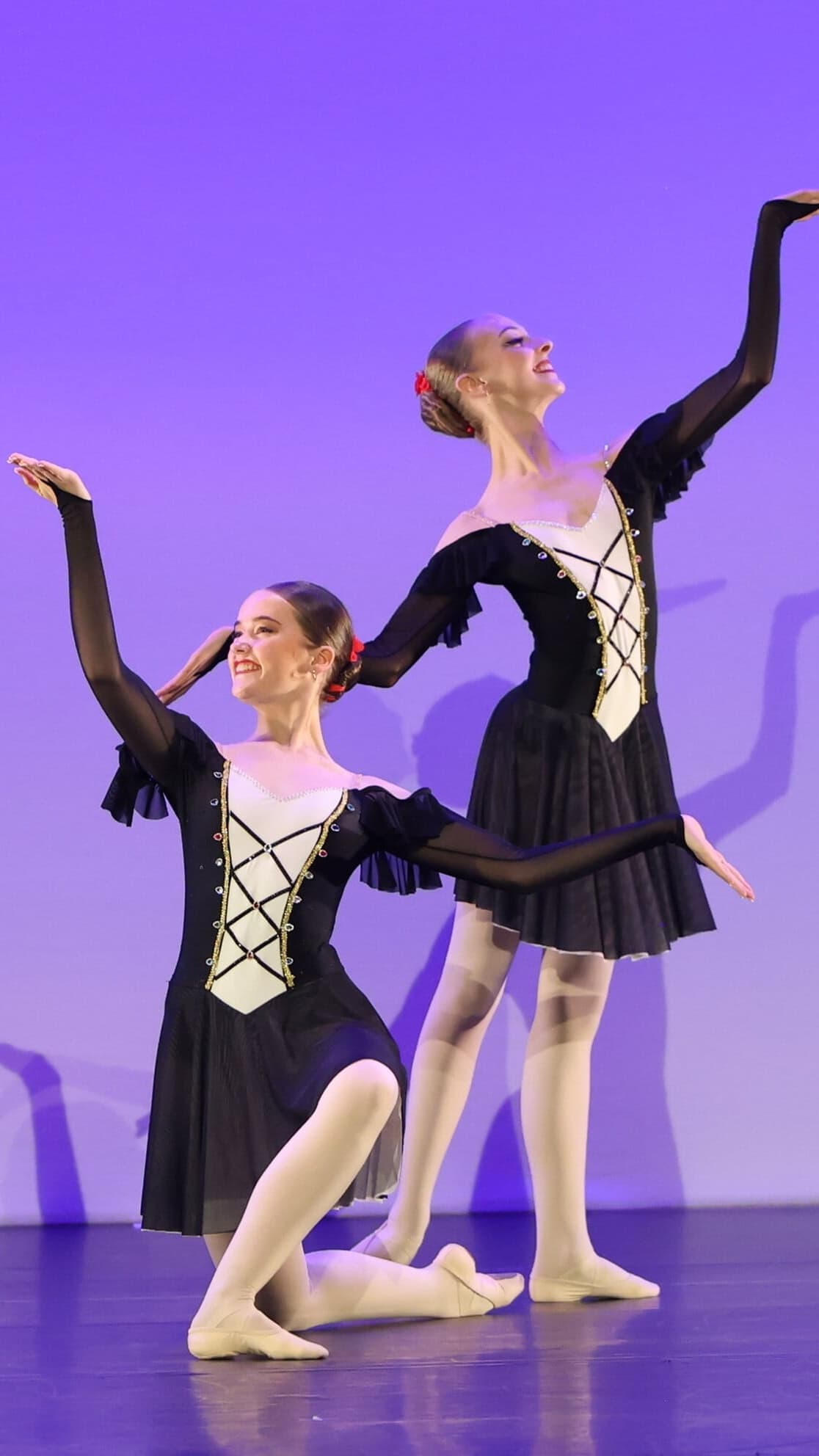 Harlequinade Black Long Sleeved Dress