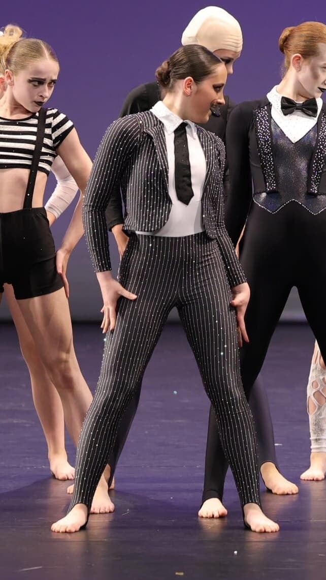 Addams Family Gomez Black Pinstripe Catsuit - Image 1