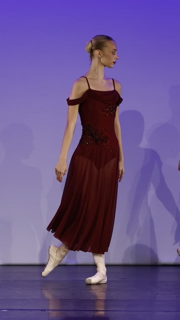 Maroon Cold Shoulder Long Dress - Image 1